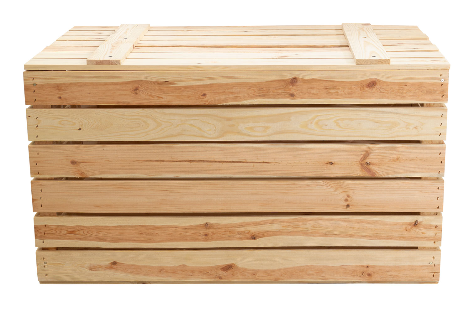 Grosse Holztruhe 80er Natur mit Deckel  80x50x39cm