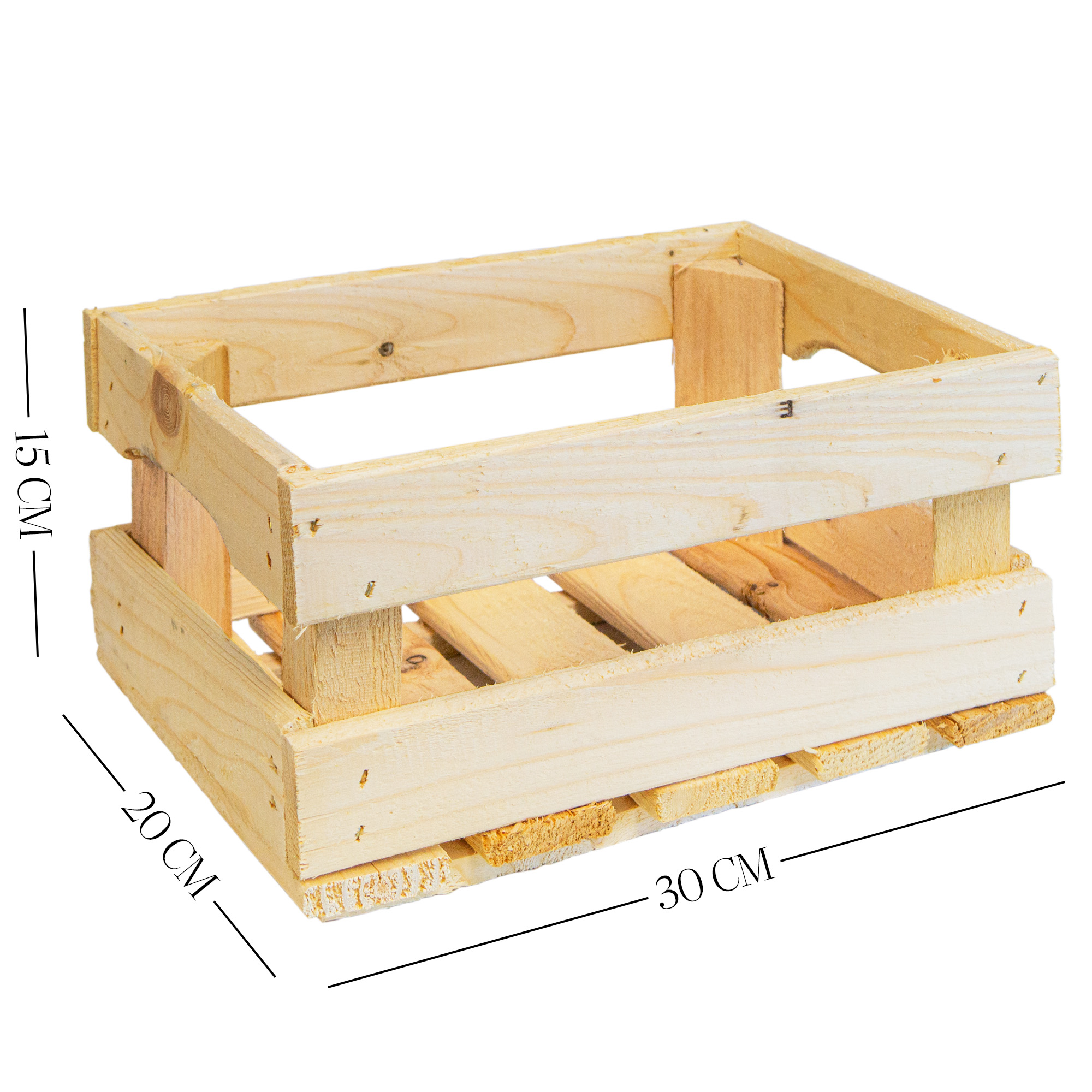 Holzkiste HENNE – Dekorative Aufbewahrungskiste aus Holz in Natur oder geflammt | 30 x 20 x 15 cm Natur