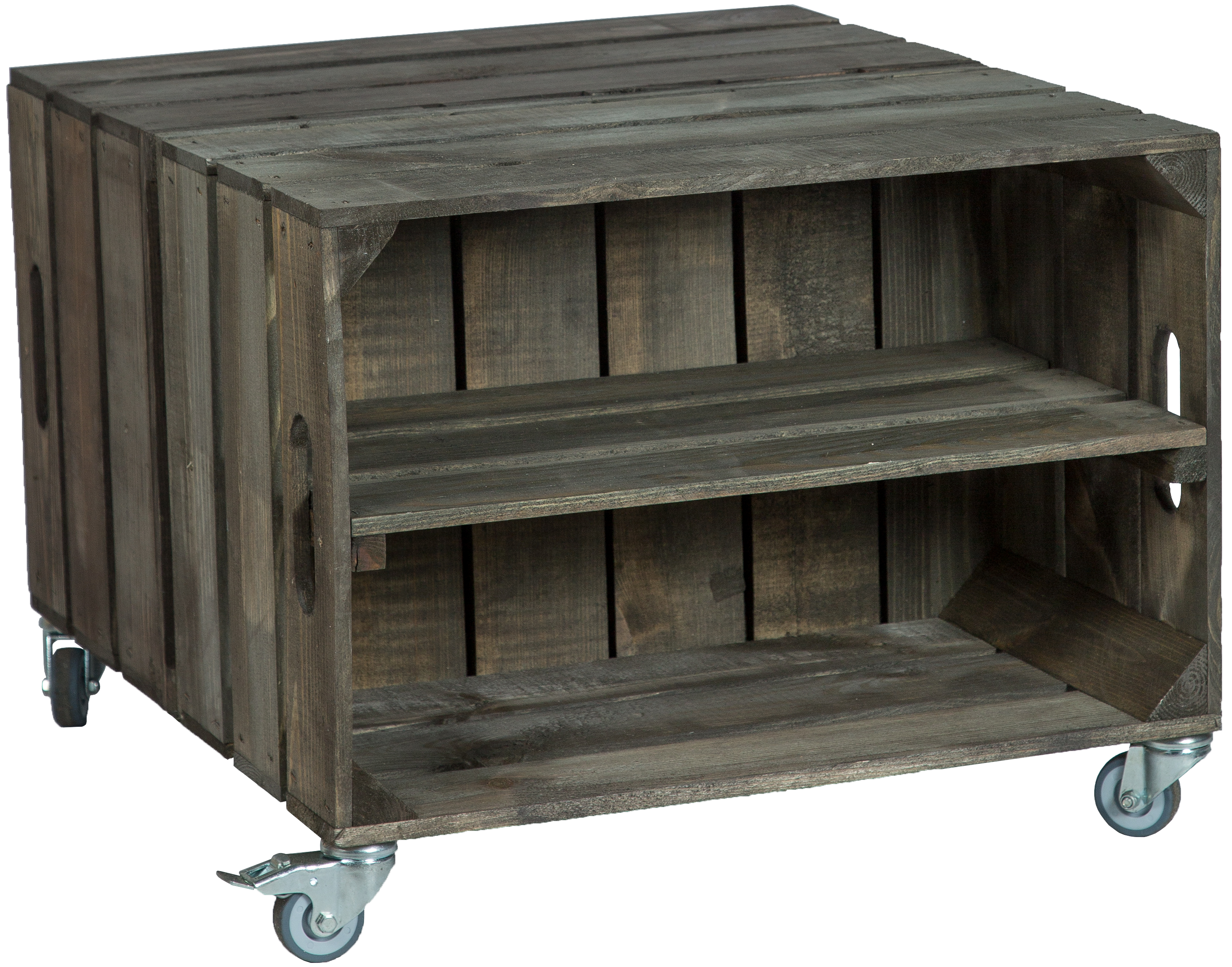 petite table en carton de fruits Elfriede foncé y compris les petits pains