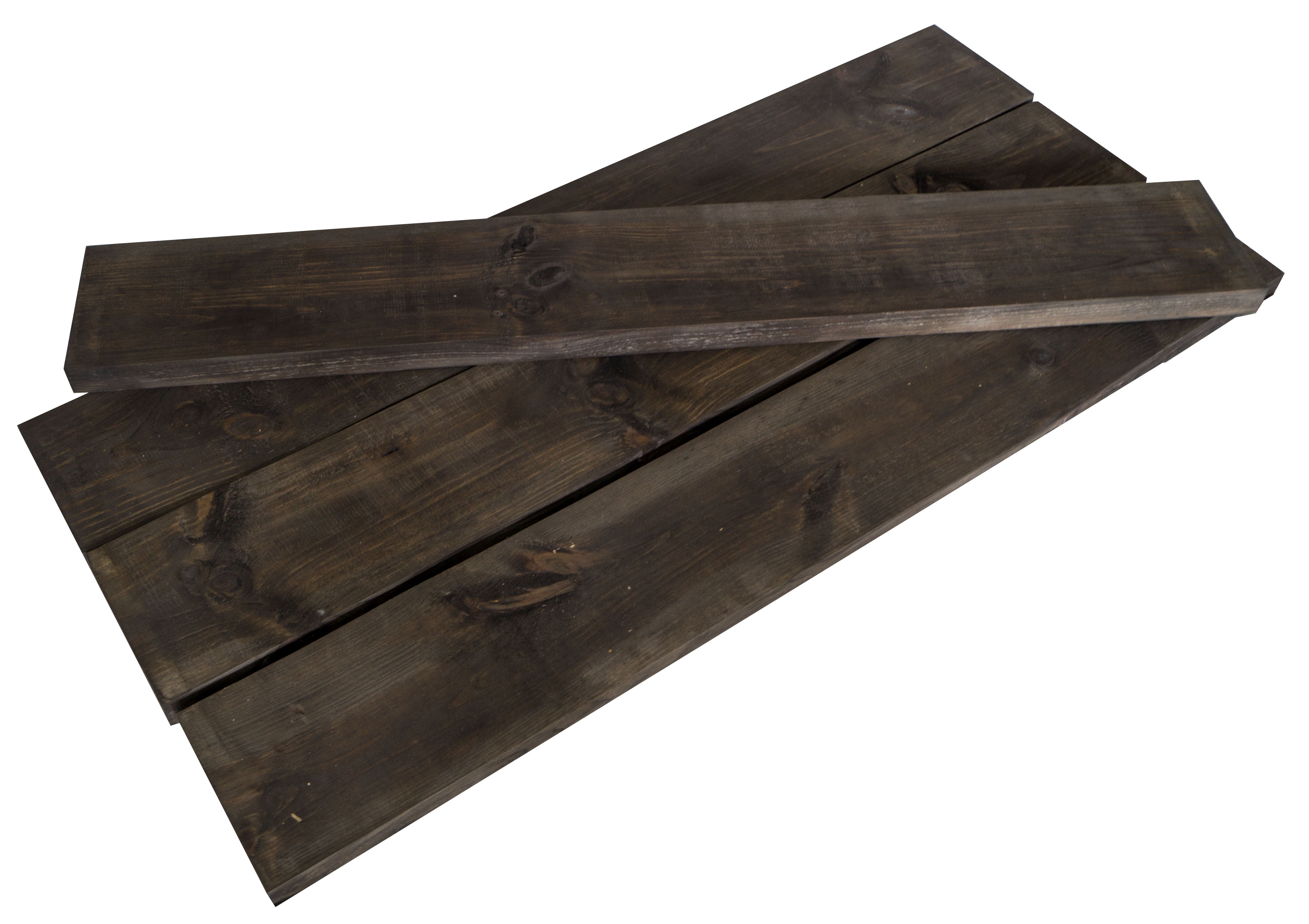 neue grosse Holzplanke schwarz lasiert 100cm x 14,5cm Holzstärke 3cm aus Nadelholz