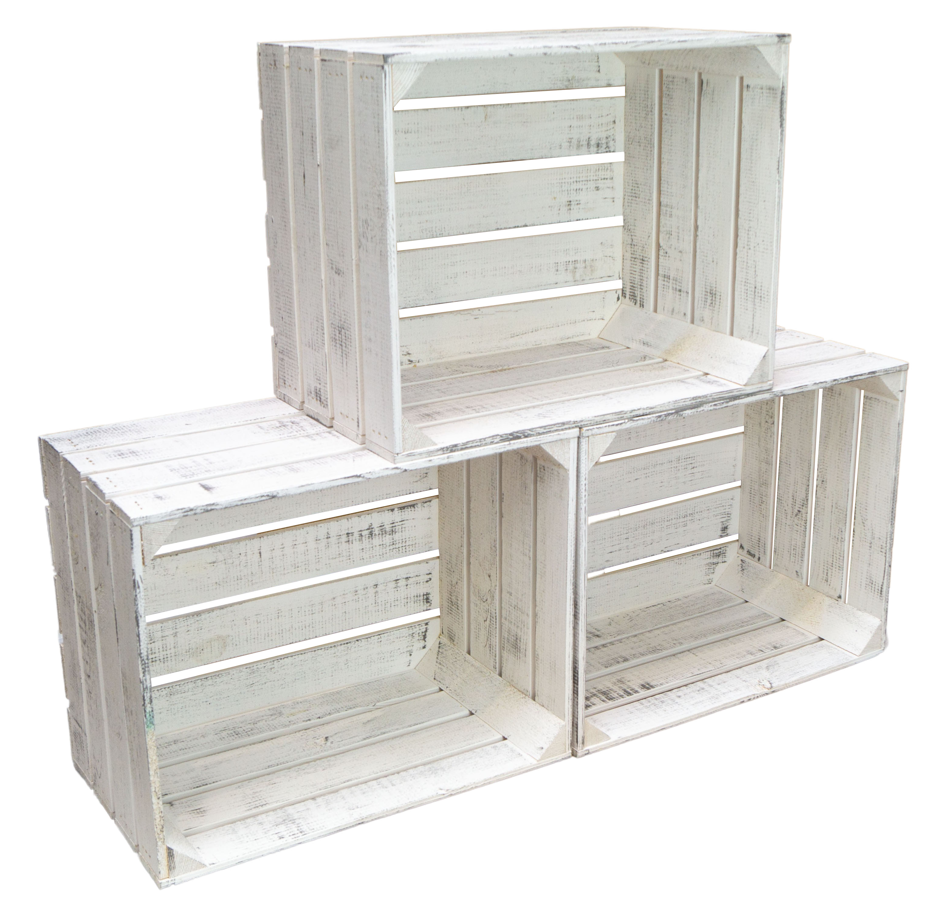 Obstkiste Johanna neu - Shabby weiß