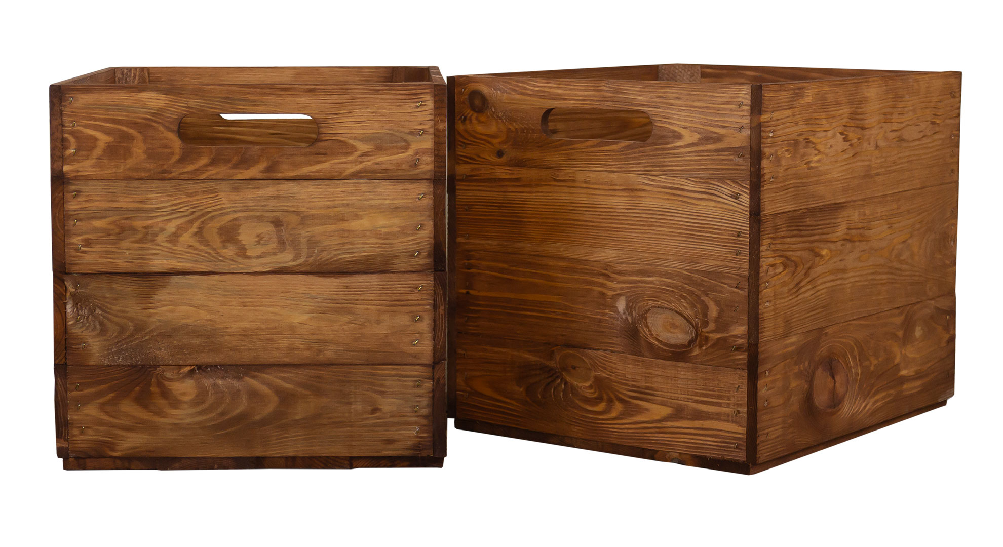 Boîte en bois Vintage Ochre convenant aux étagères Kallax et Expedit
