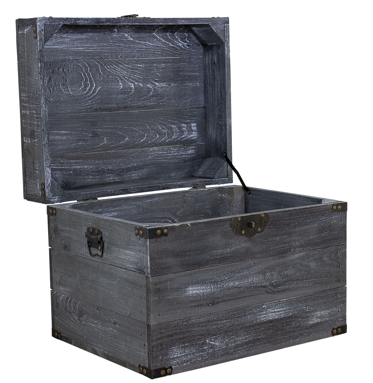Holztruhe Elsa schwarz shabby