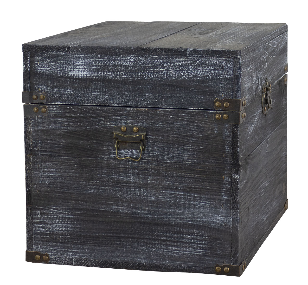 Holztruhe Elsa schwarz shabby