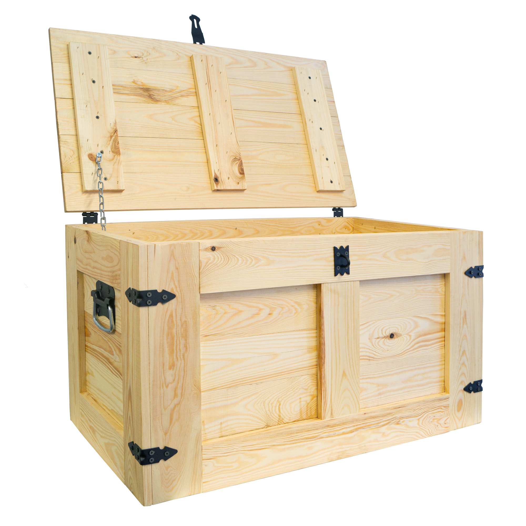 grosse Holztruhe Oskar Natur 80x45x47cm