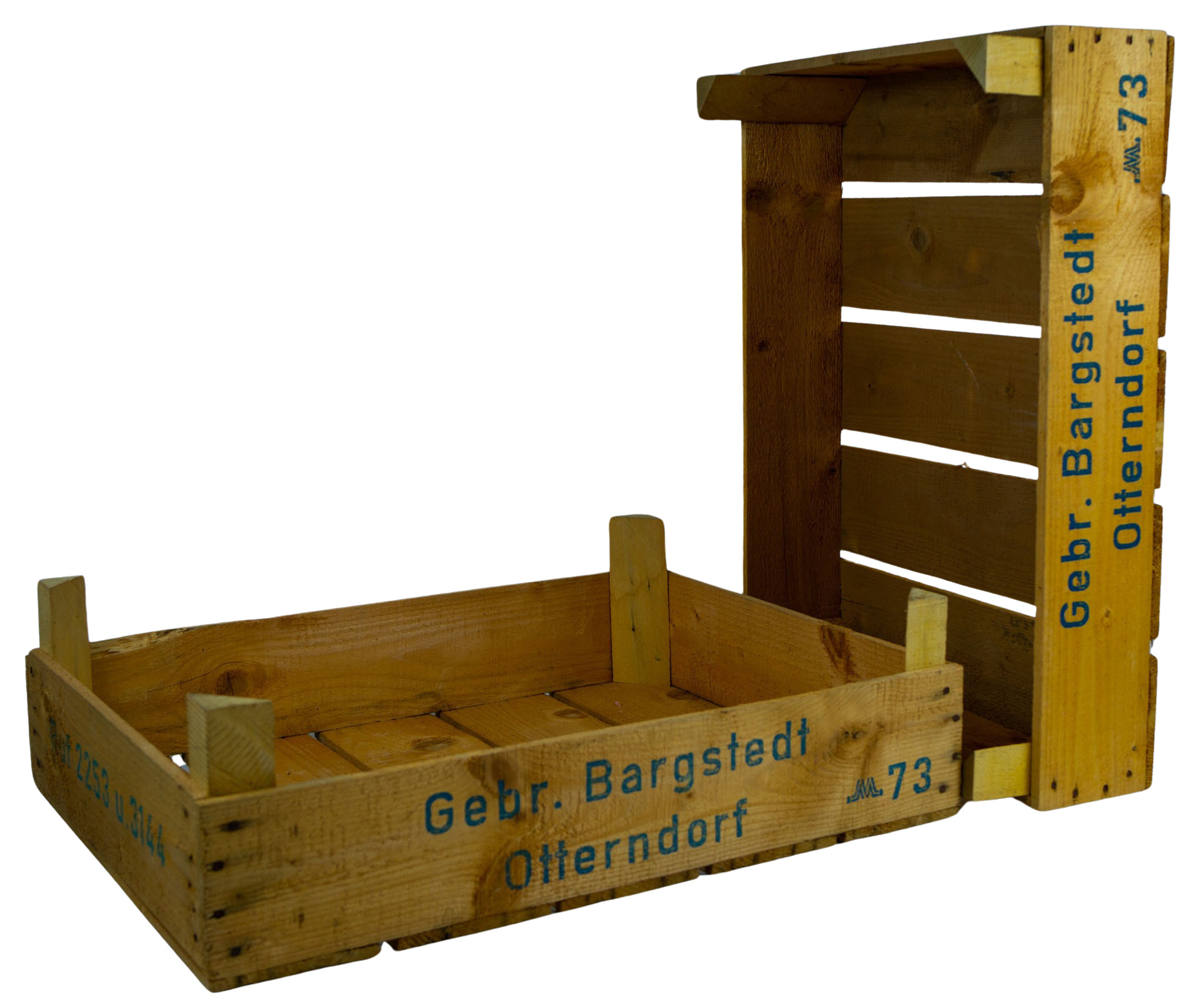 Helle Kirschsteige 54x42x16cm Holzsteige Holzkiste Vintage Obstschale