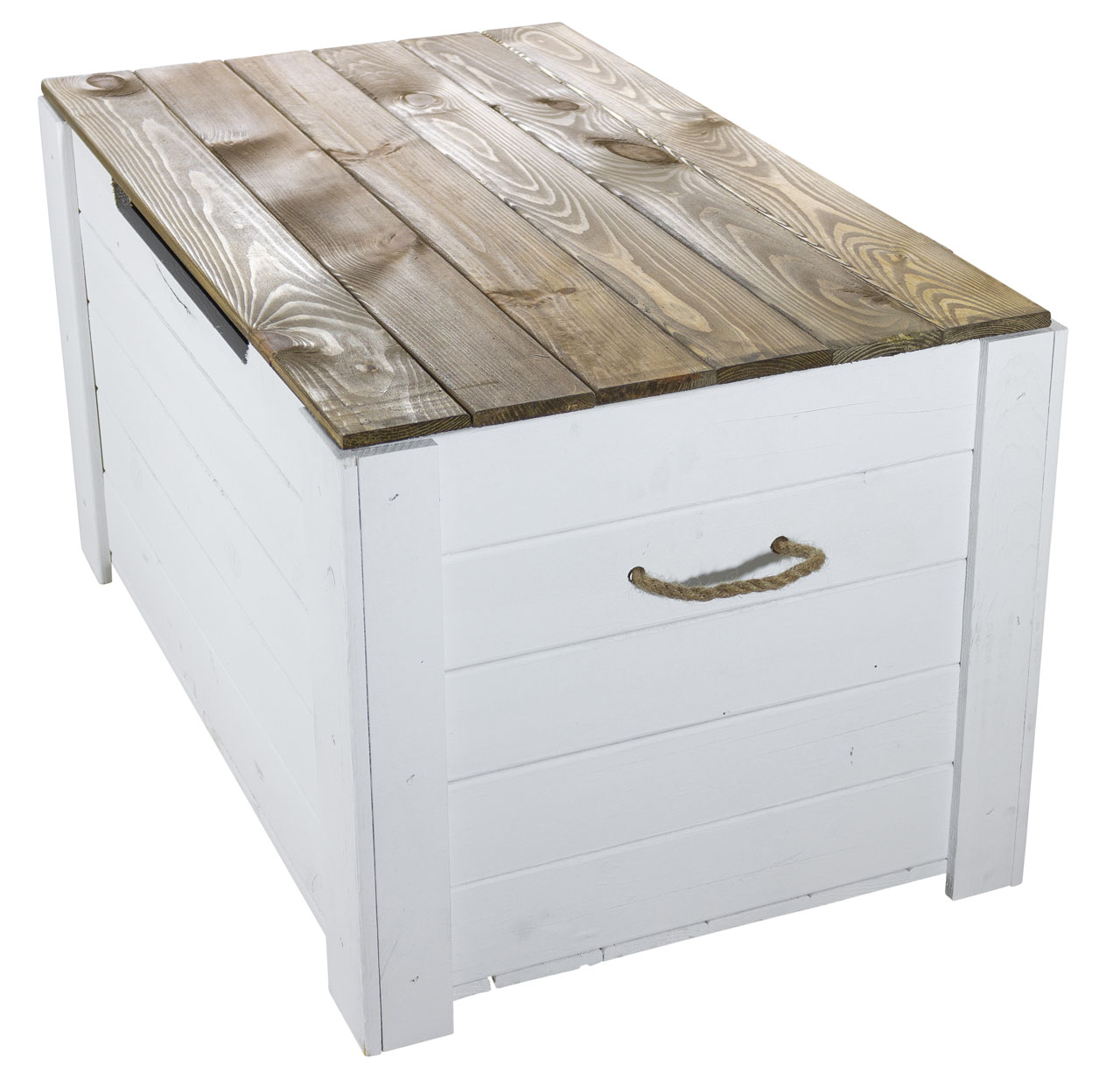 Holztruhe Pascale mit Deckel Aufdruck "Champagne"