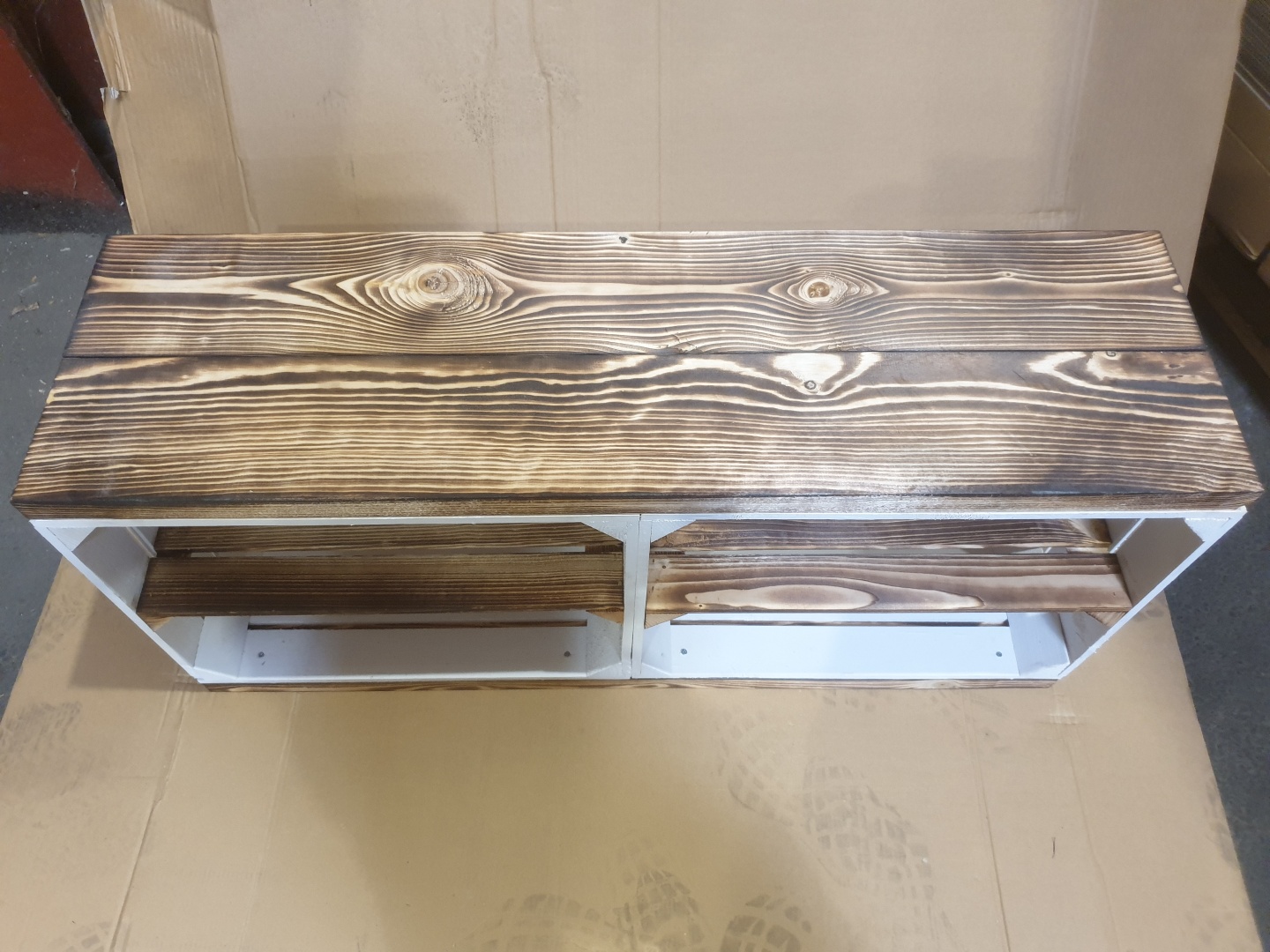 Grand Planche de Bois Flambé 100cmx14, 5cm Holzstärke 3cm En Bois de Résineux