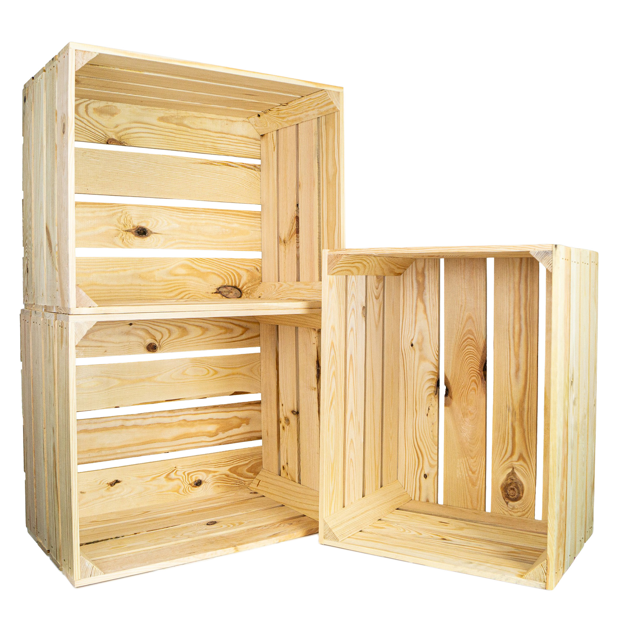 Holzkiste Johanna neu Natur 50x40x30cm