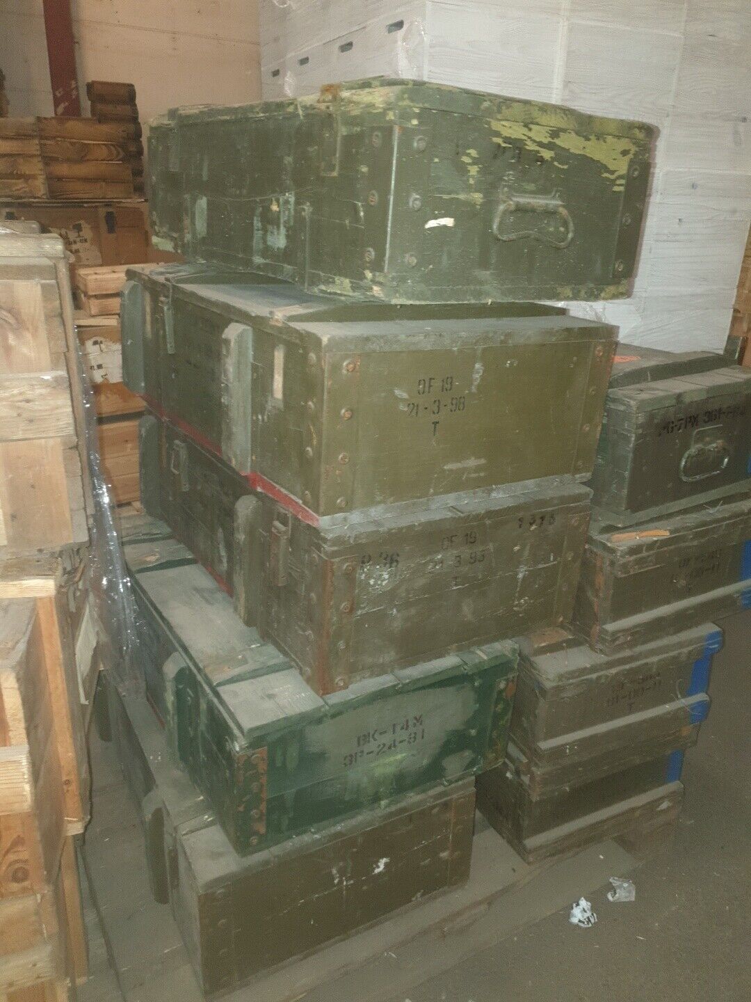 Boîte de munitions ad81 ! ! b ware ! !! Boîte de rangement boîte militaire boîte à munitions