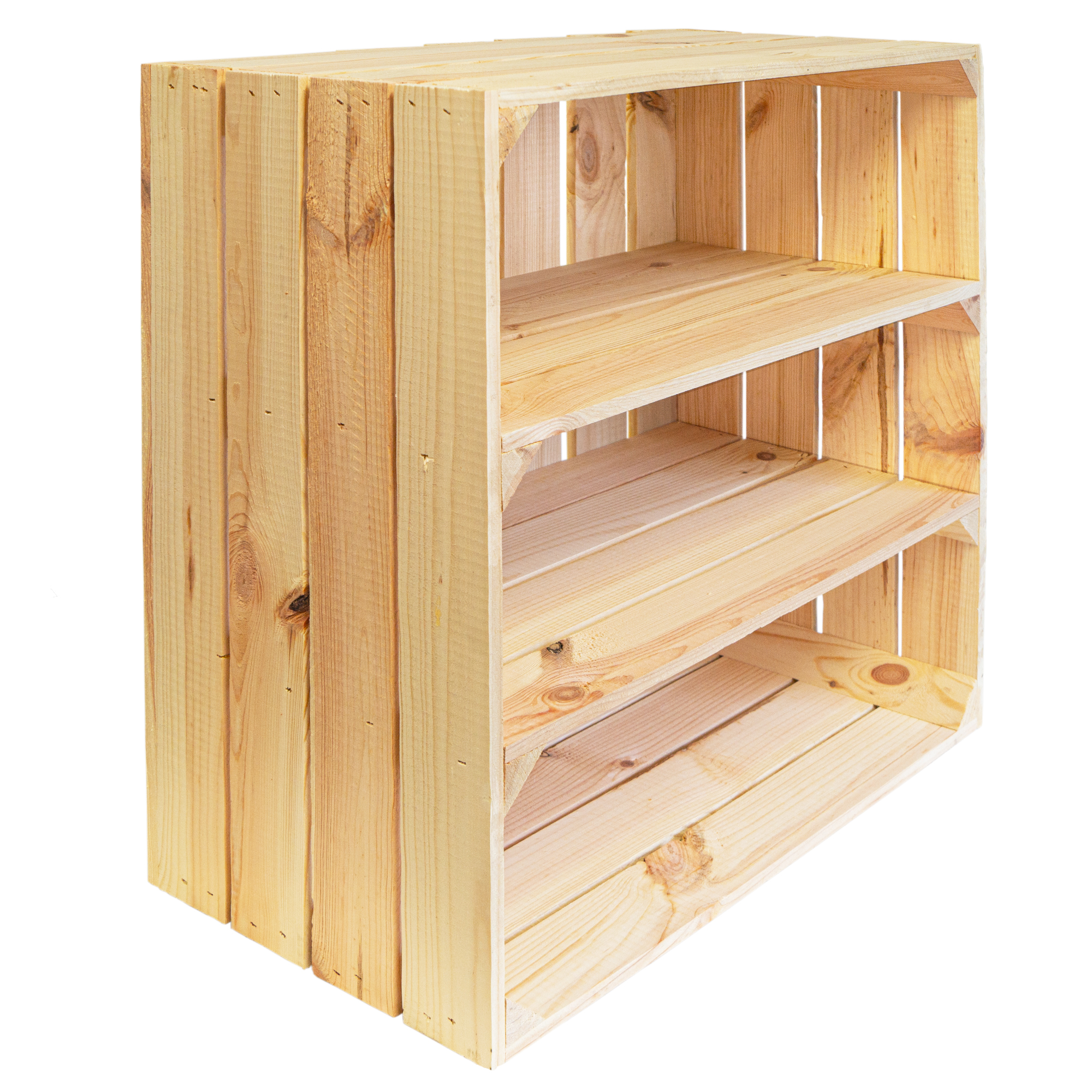 Holzkiste Regal Tamme 55x55x30 cm – Massivholz Kistenregal für stilvolle Aufbewahrung