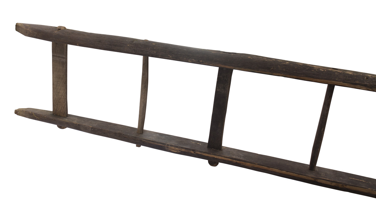 Historische Altländer Holzleiter 100cm Original vom Bauernhof
