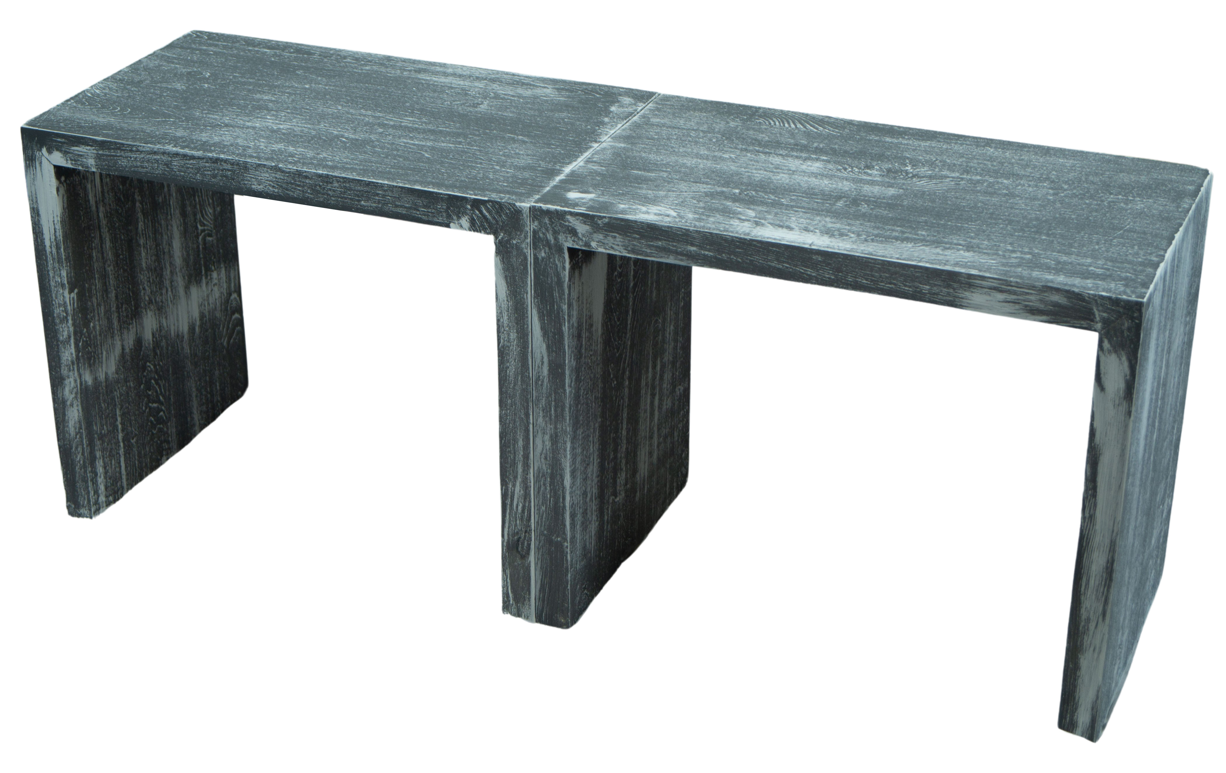 Beistelltisch 50x40x30m Sitzhocker in shabby schwarz