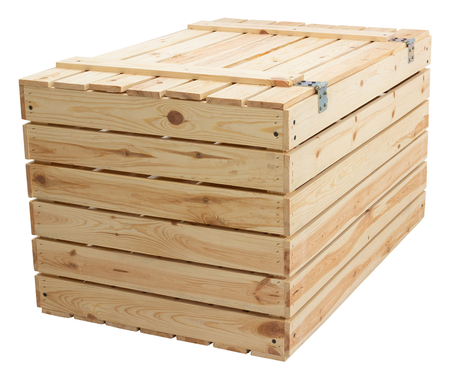 Grosse Holztruhe 80er Natur mit Deckel  80x50x39cm