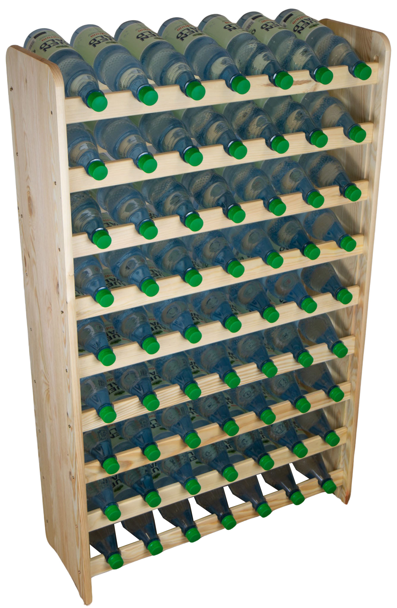 Großes Weinregal Aufbaubar in Natur