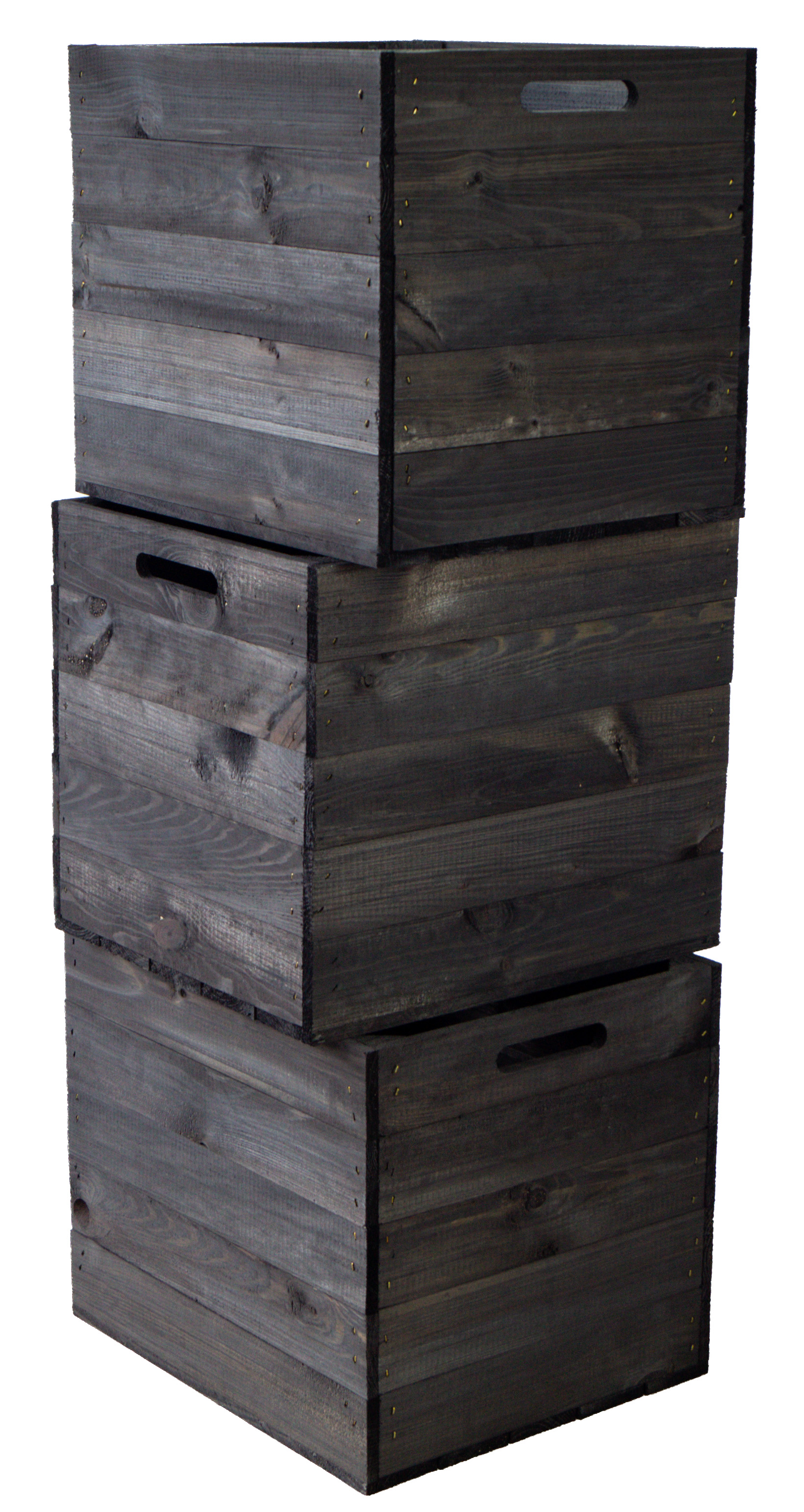 Boîte en bois noir émaillé convenant aux étagères Kallax et Expedit Insert pour étagère