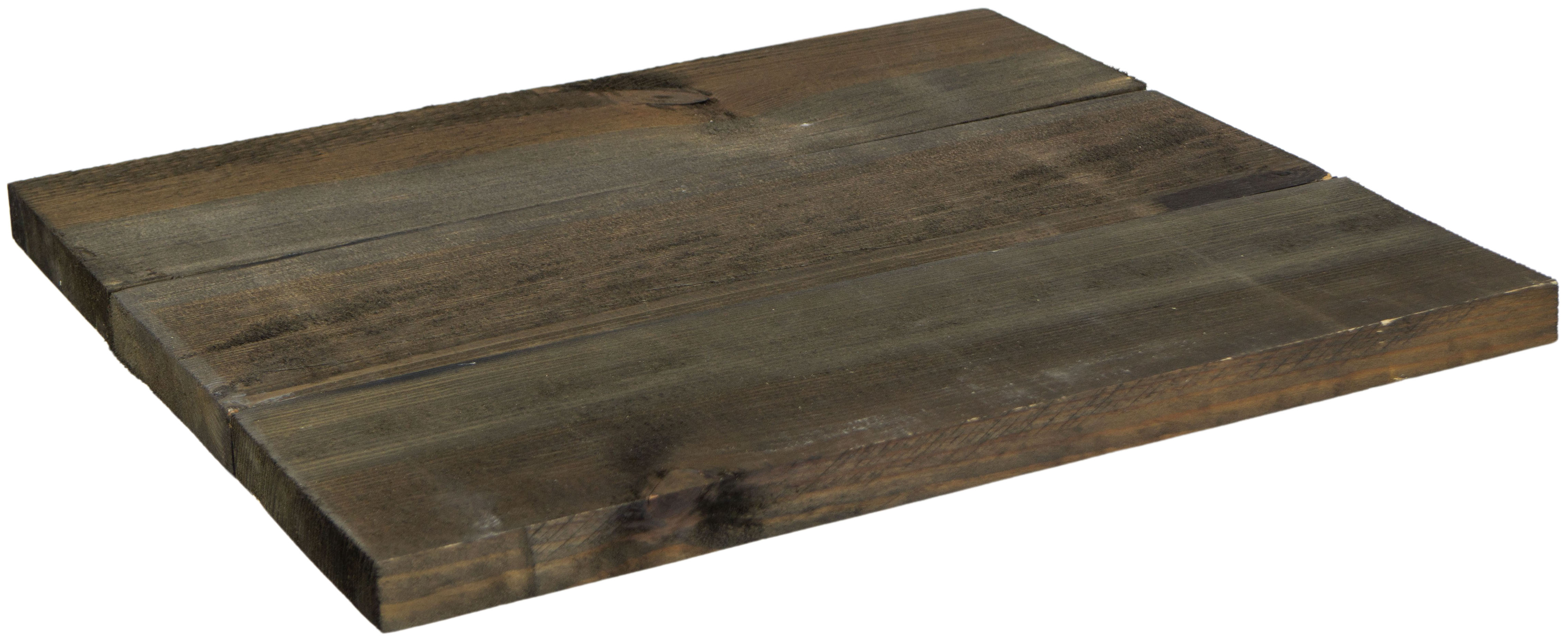 Holzplanke schwarz lasiert 50cm x 14,5cm Holzstärke 3cm aus Nadelholz
