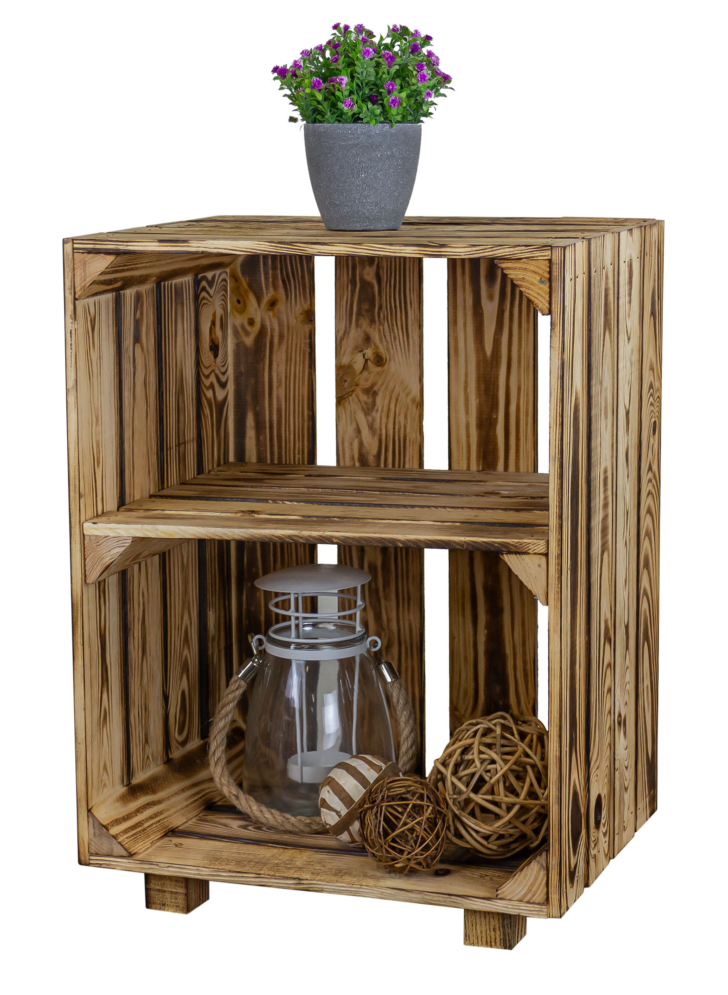 Nachttisch geflammt mit Ablagefach