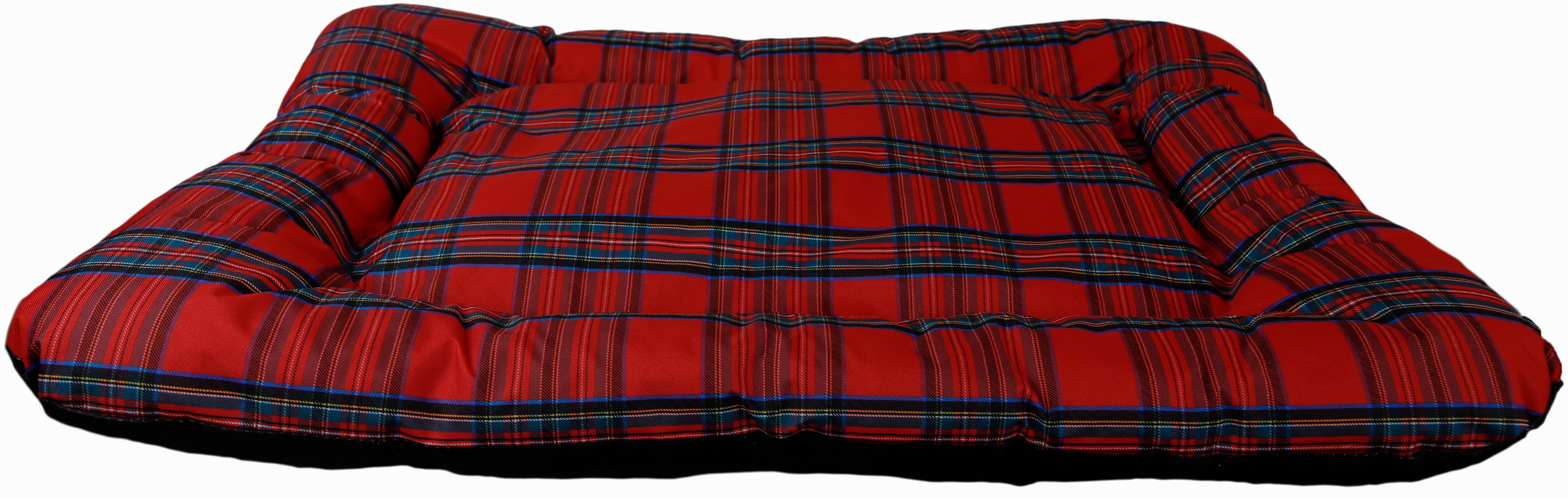 Hundebett Winston XXL in geflammt mit Füßen optional mit Kissen 100x55x25cm Coussin seul rouge