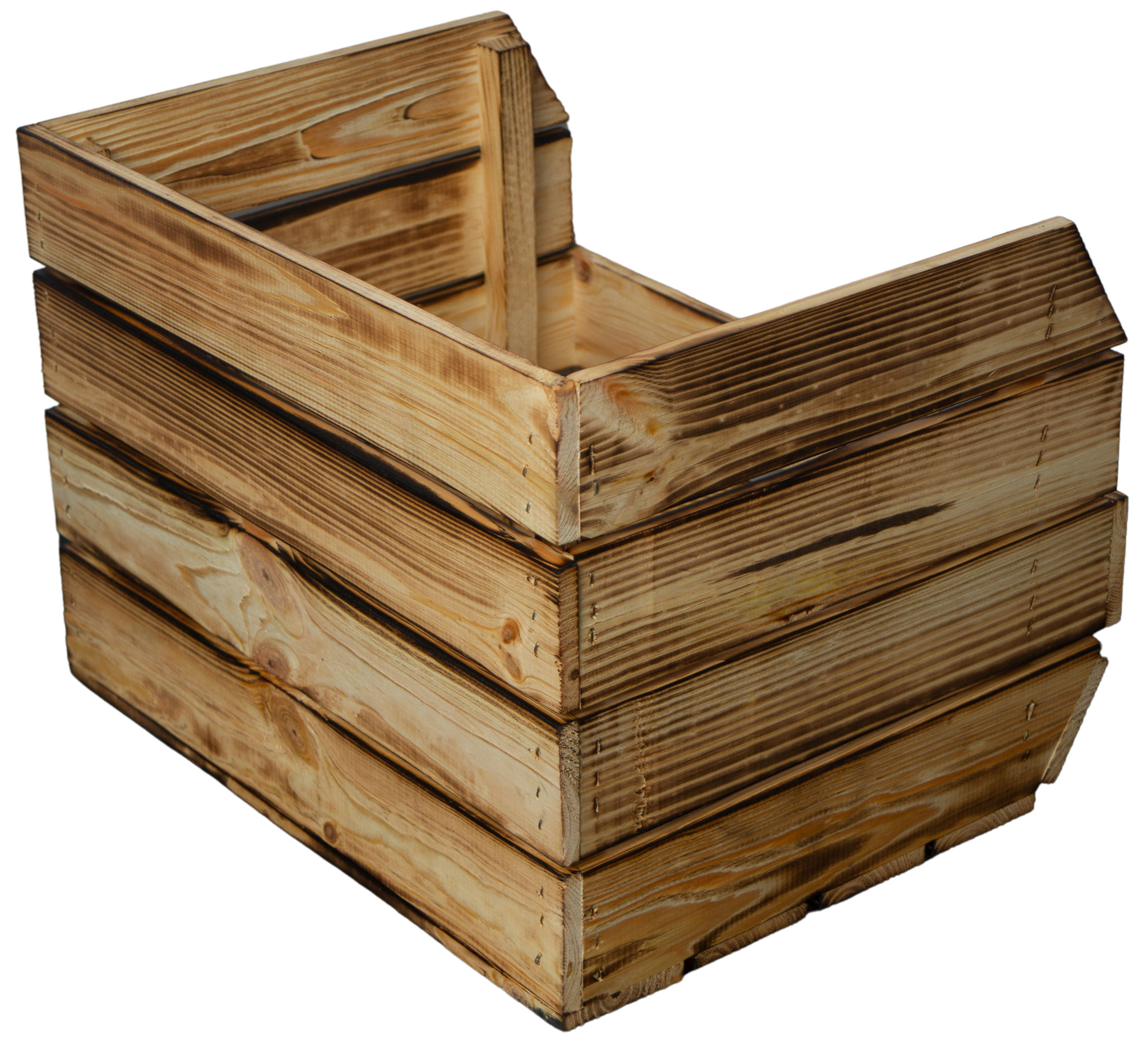 3er Set Kartoffelsteige 40x33x30 cm in geflammt Gemüsekiste Obsthorde