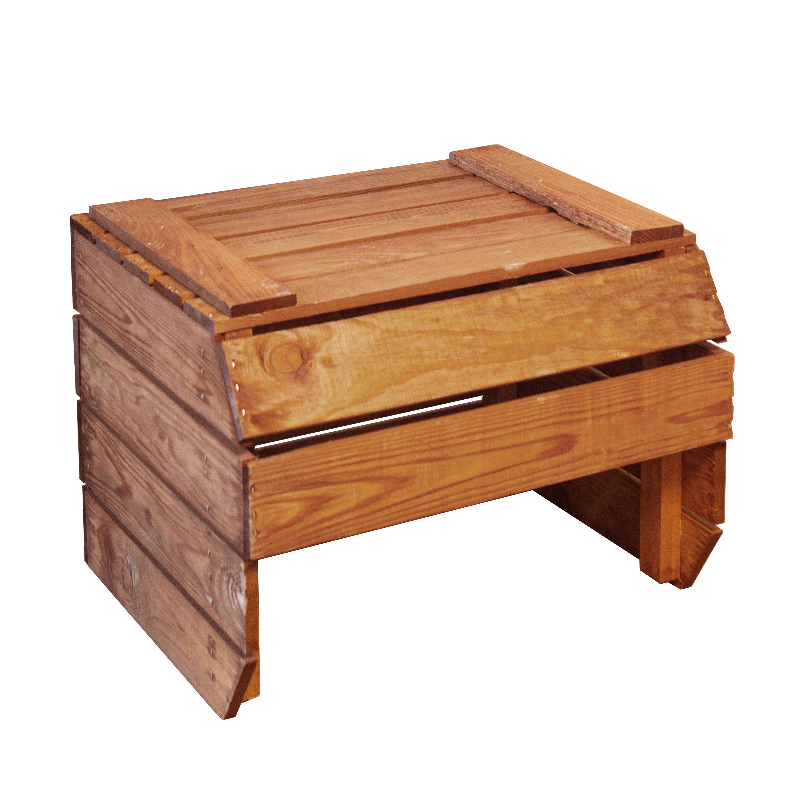 Küchenregal Olaf 40x33x30 cm in Ocker Gemüsekiste Obsthorde Gemüsekorb Obstschale Holzkiste Obstkiste