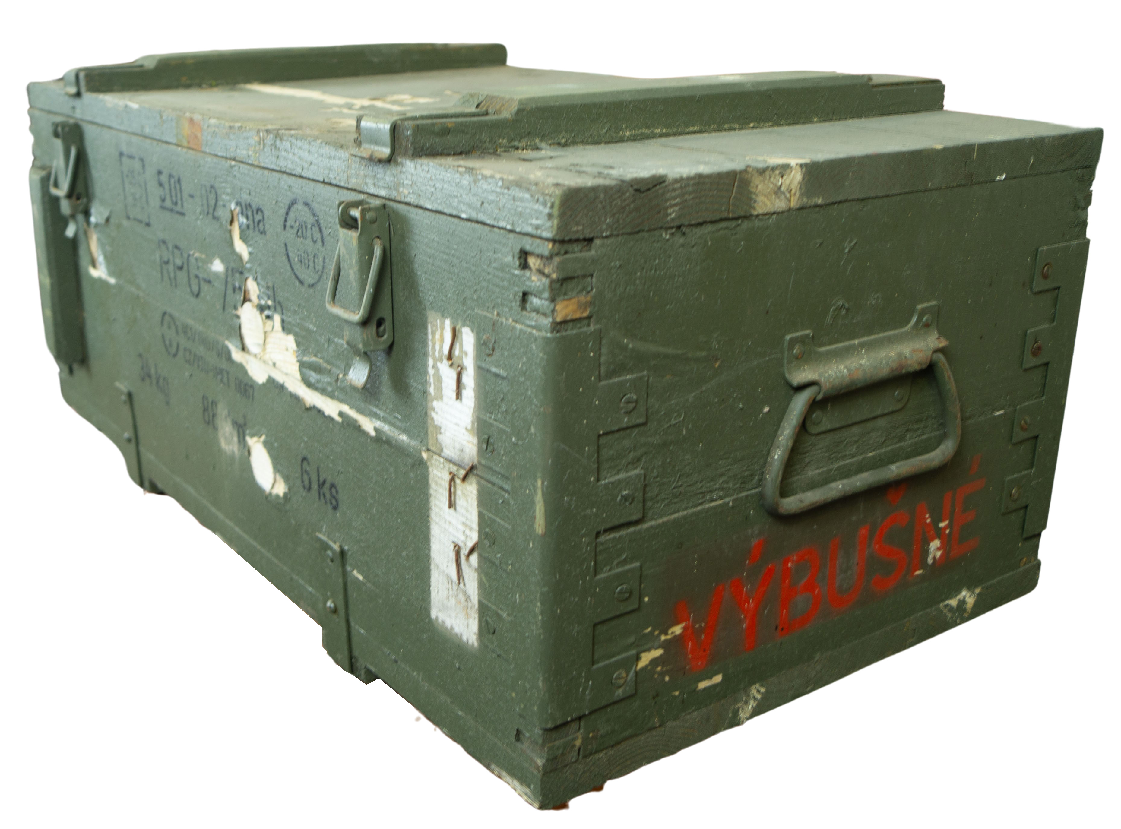Munitionskiste 2te Wahl RPG-75 Frachtkiste Couchtisch Militärtruhe