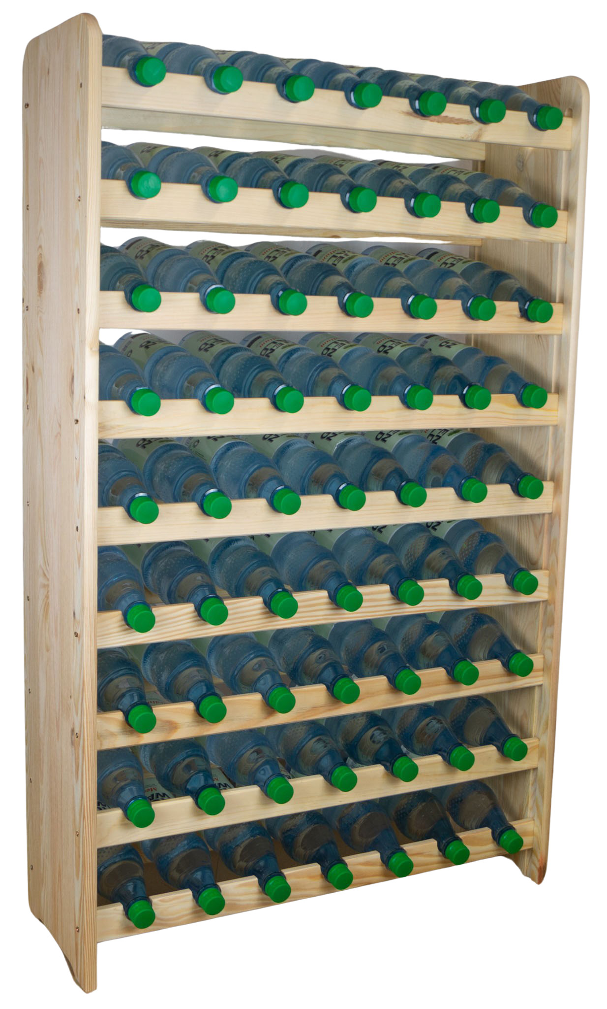 Großes Weinregal Aufbaubar in Natur