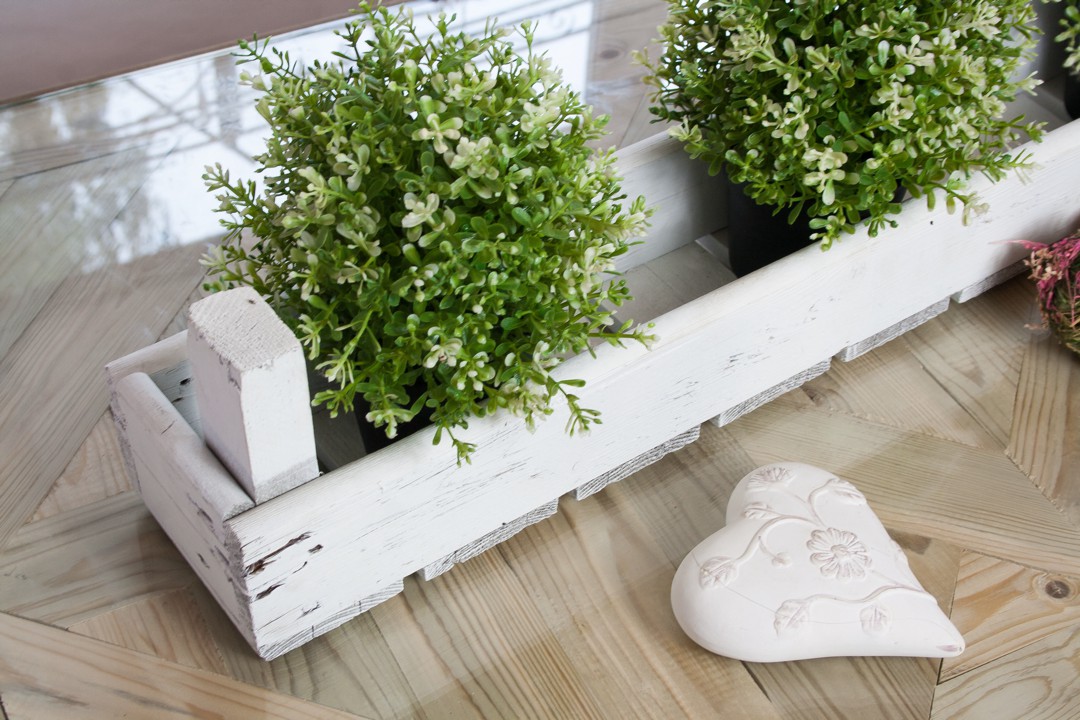 Blumensteige Shabby weiss 1/8  50x12,5 x16cm