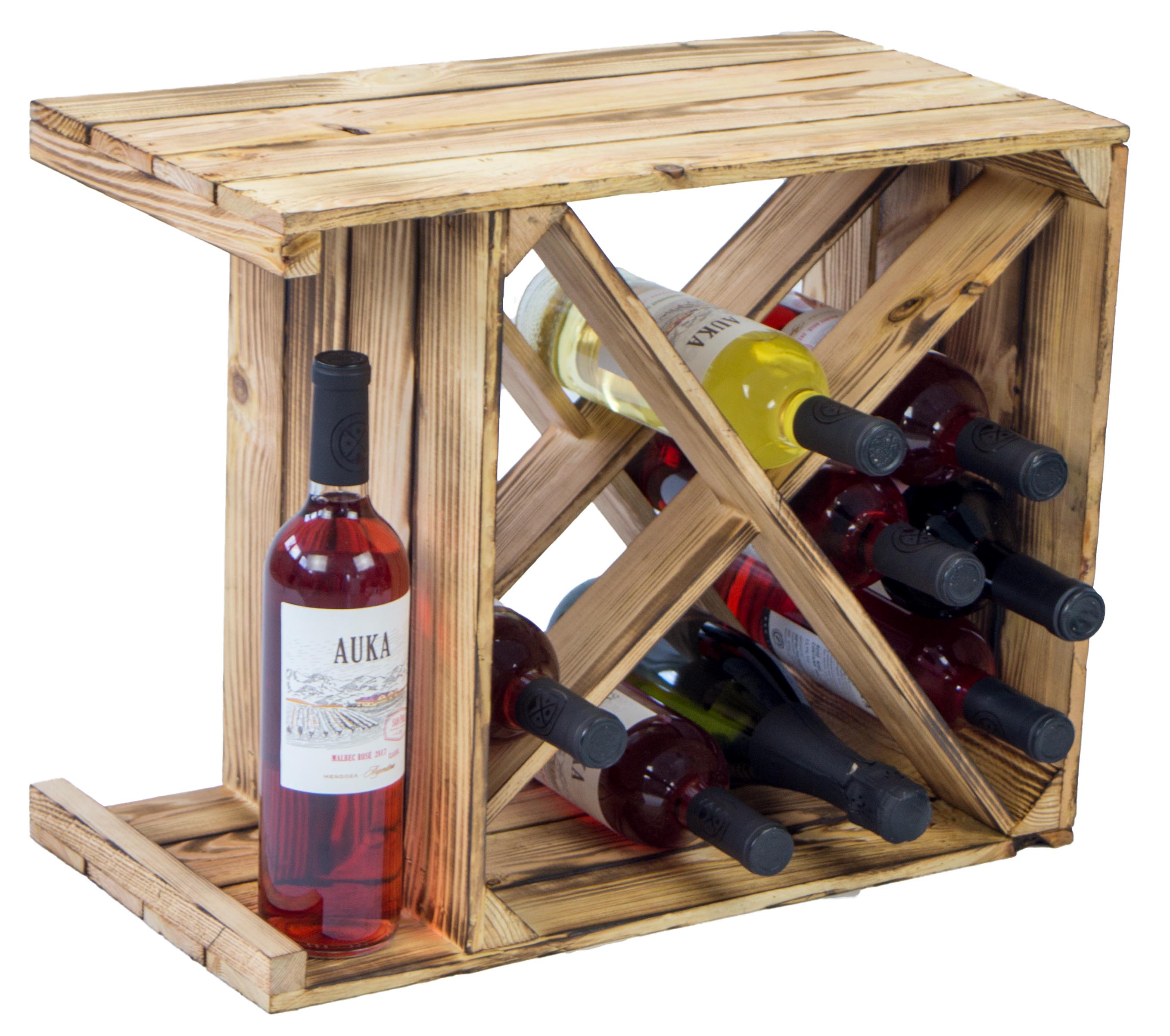 Casier à vin "x" flammé