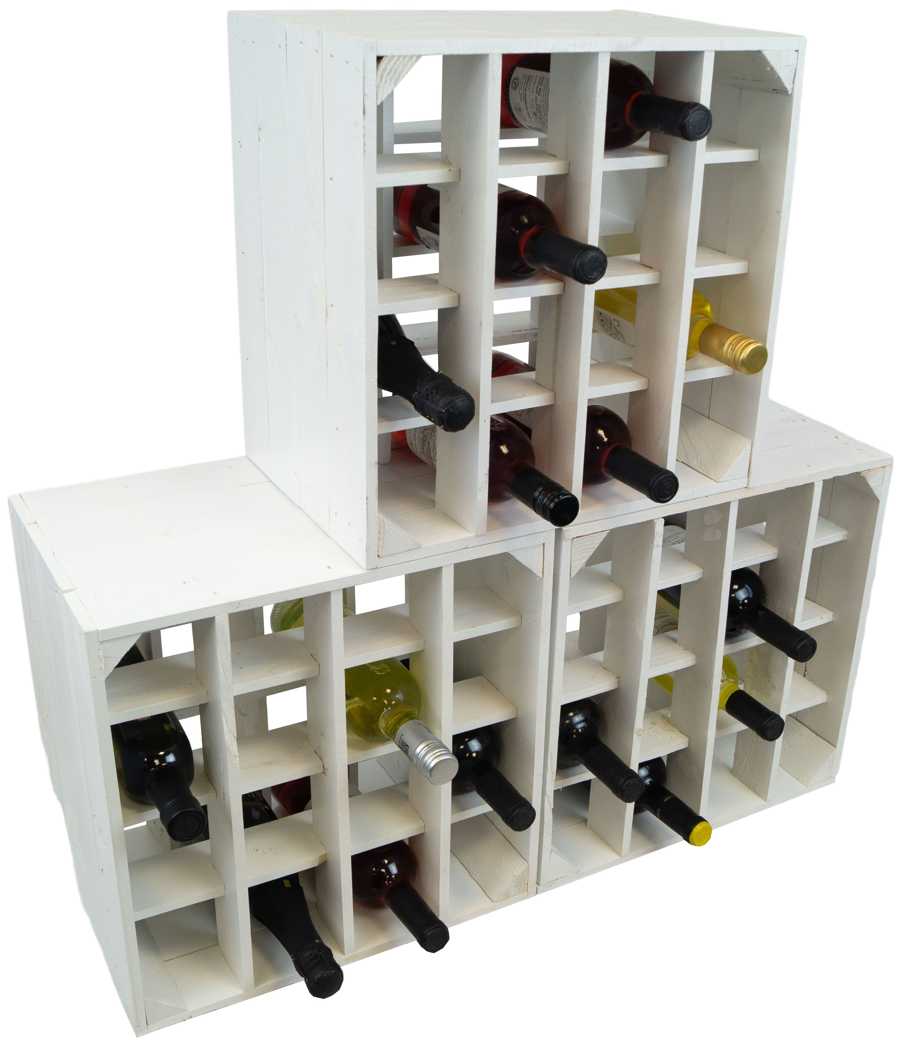 Weinregal "16er" weiss