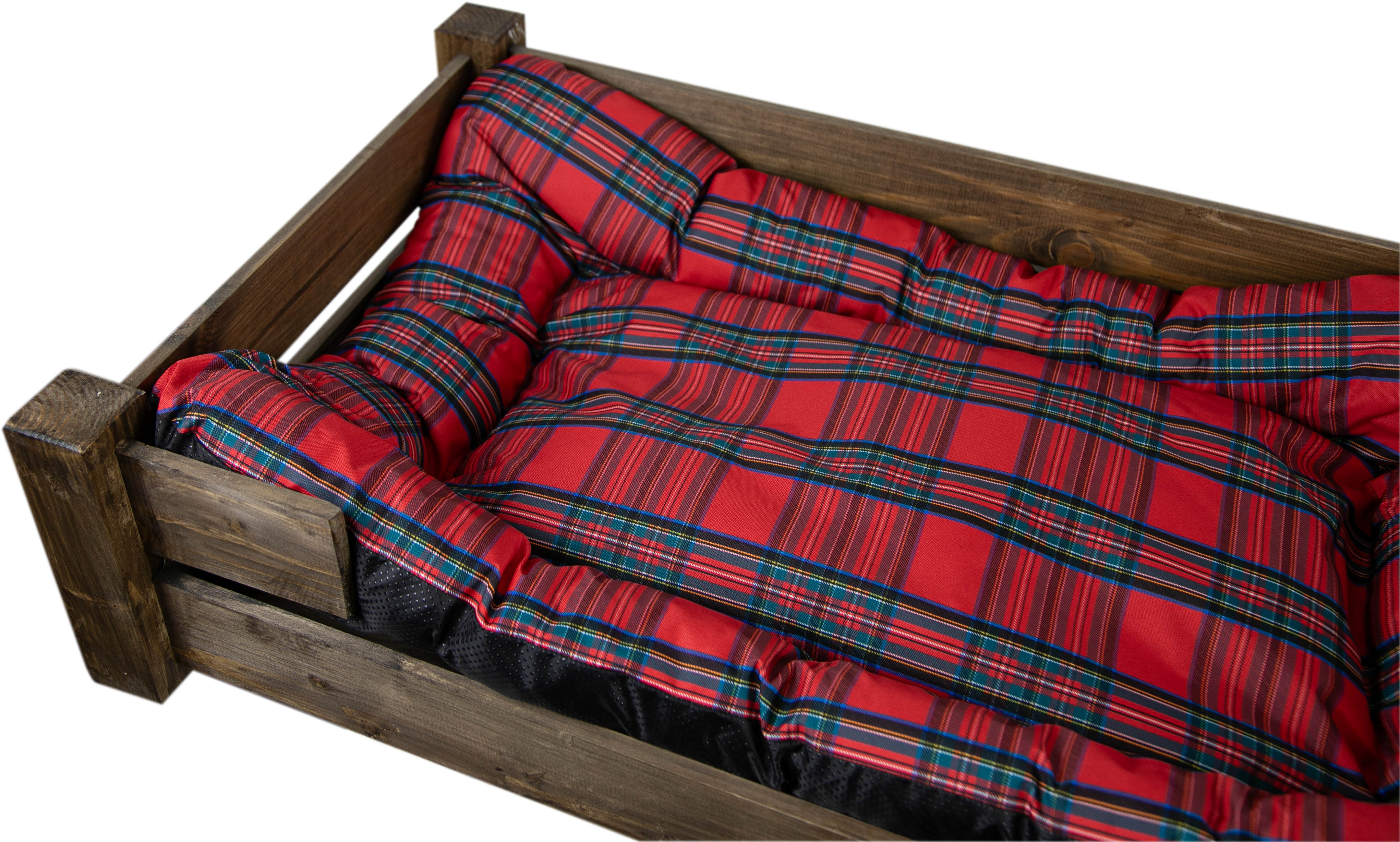 Hundebett Winston XXL Palsiander  mit Füssen  mit Kissen grau 100x60x25cm