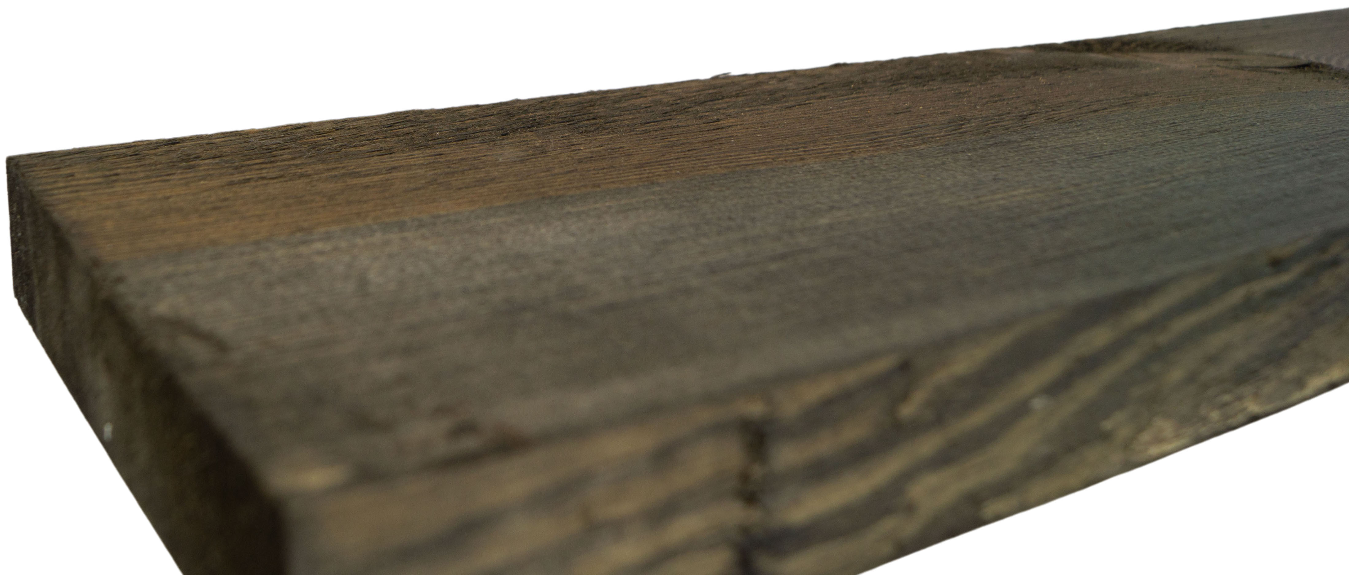 Holzplanke schwarz lasiert 50cm x 14,5cm Holzstärke 3cm aus Nadelholz