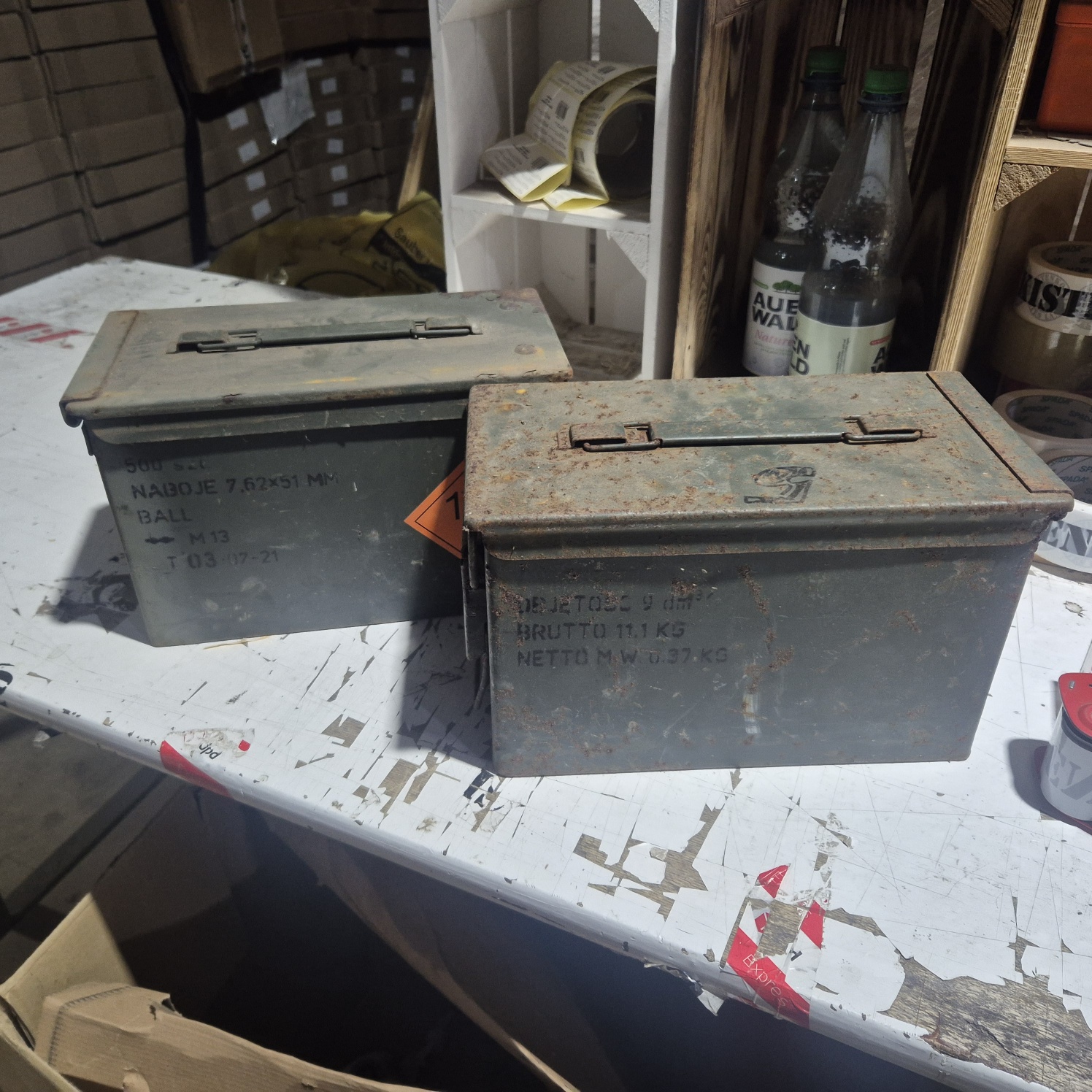 2er Set Munitionskiste Metall 4API  B-WARE  Aufbewahrungskiste Militärkiste Munitionsbox