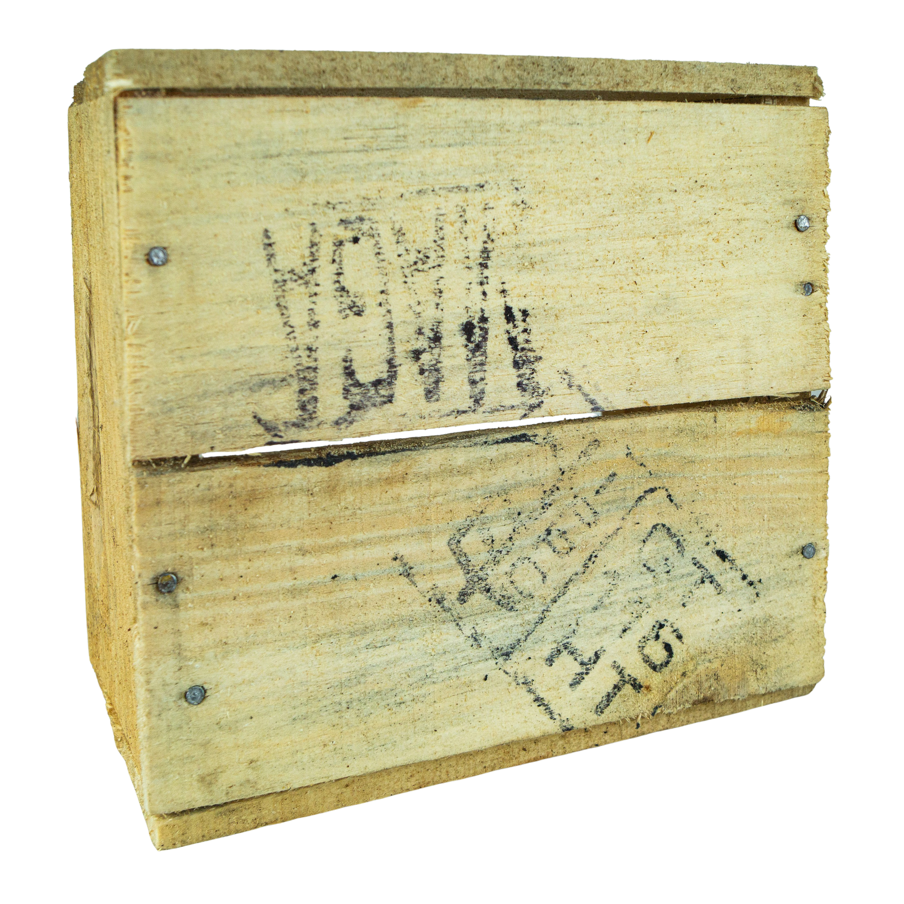 alte Holzkiste Number in verschiedenen Grössen Coffee 18,5x17,5x11cm