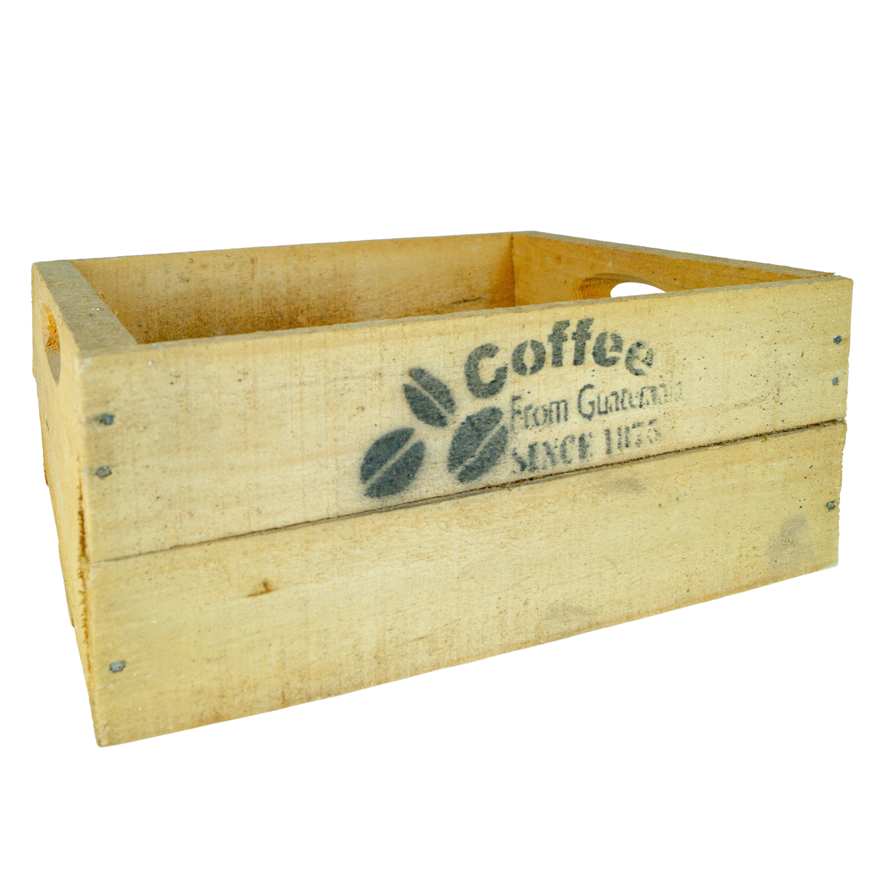 alte Holzkiste Coffee in verschiedenen Grössen Vintage Upcycling DIY