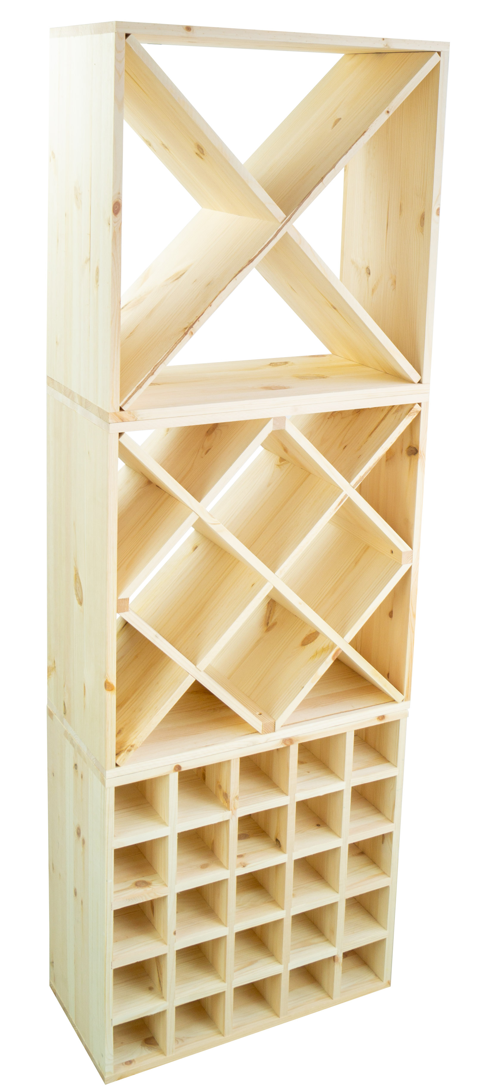 grosses Weinregal Natur 52 x 52 "25er"