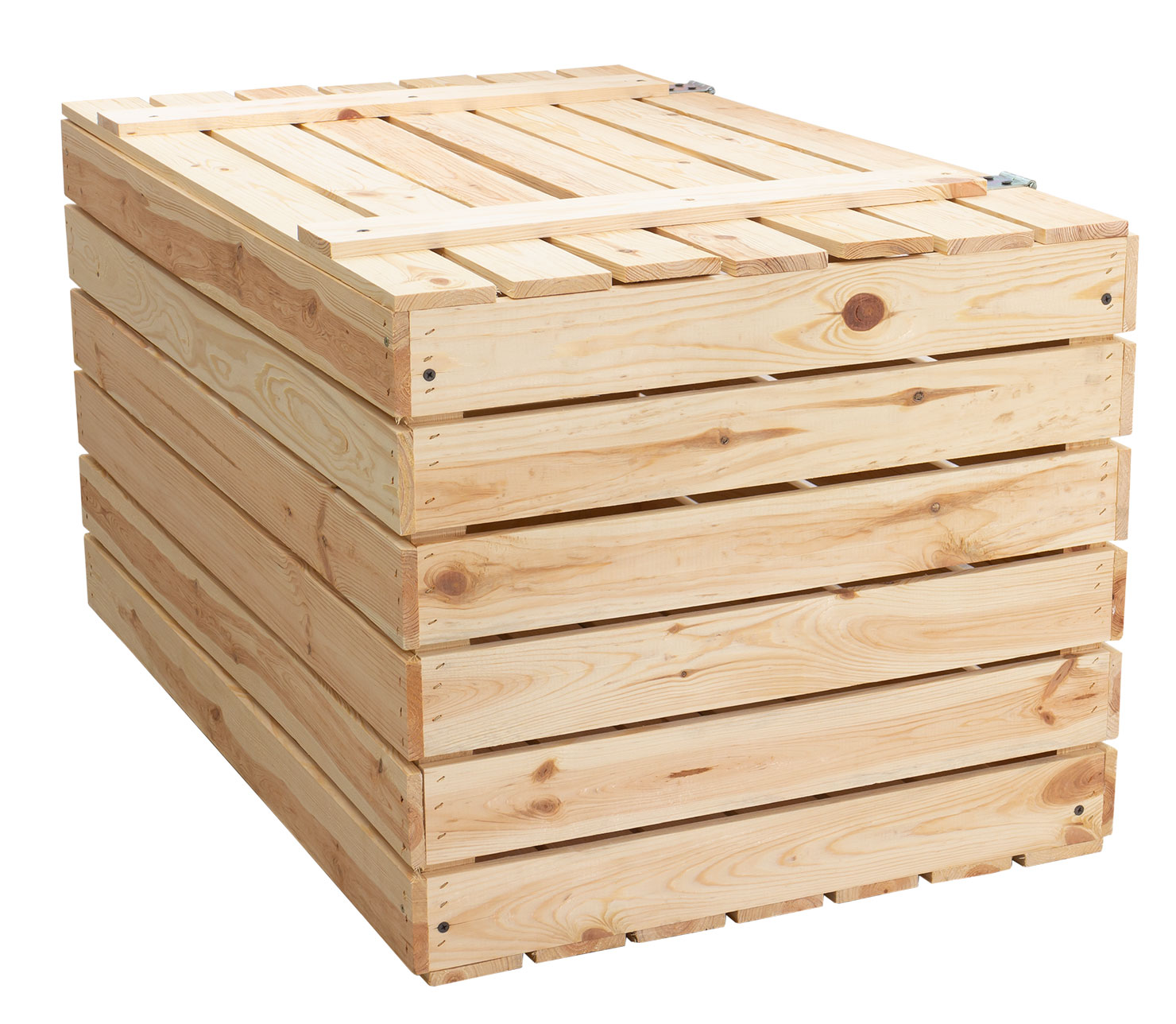 Grosse Holztruhe 80er Natur mit Deckel  80x50x39cm