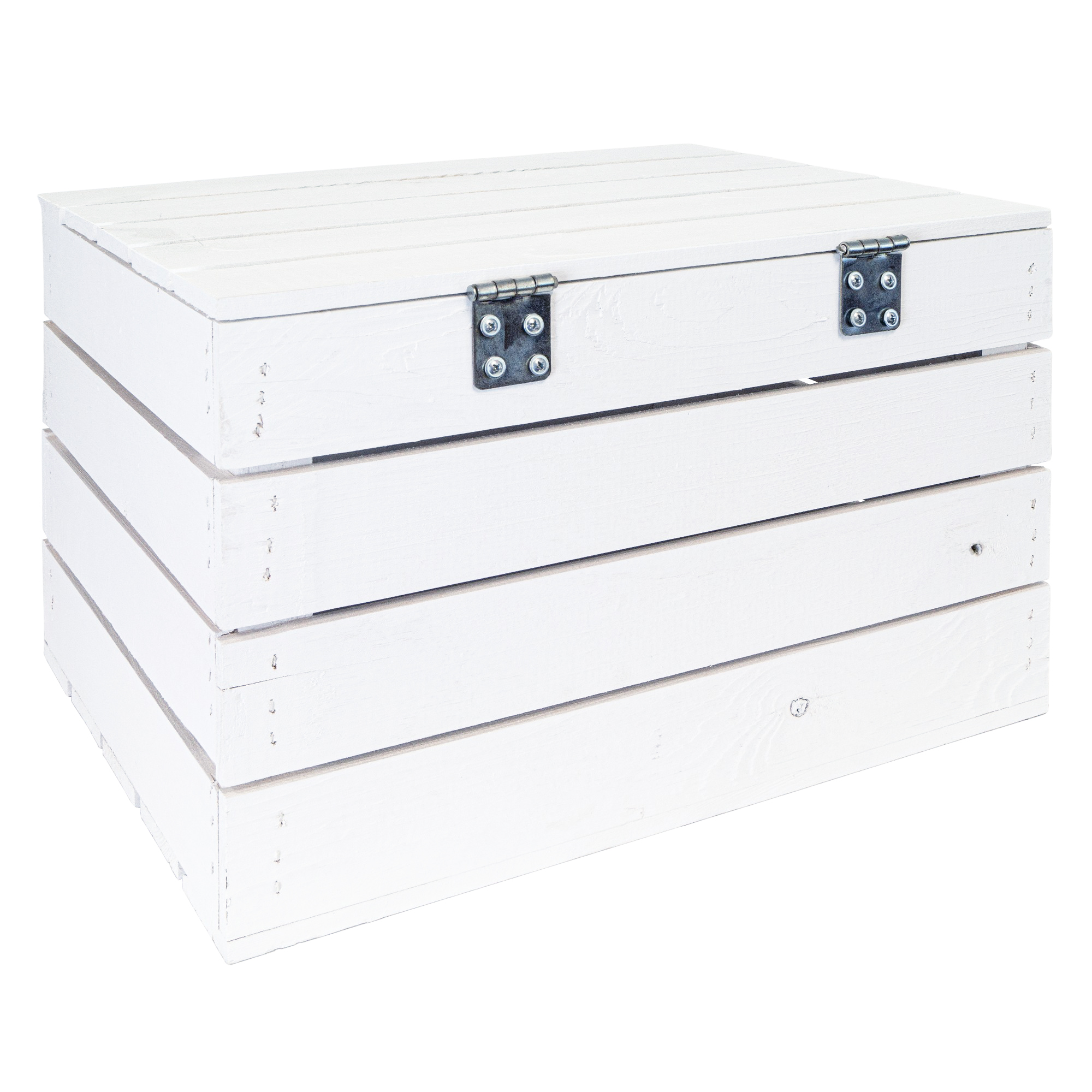 Coffre en Bois Blanc avec Couvercle Caisse de Fruits Trésor Paix Capuchon /