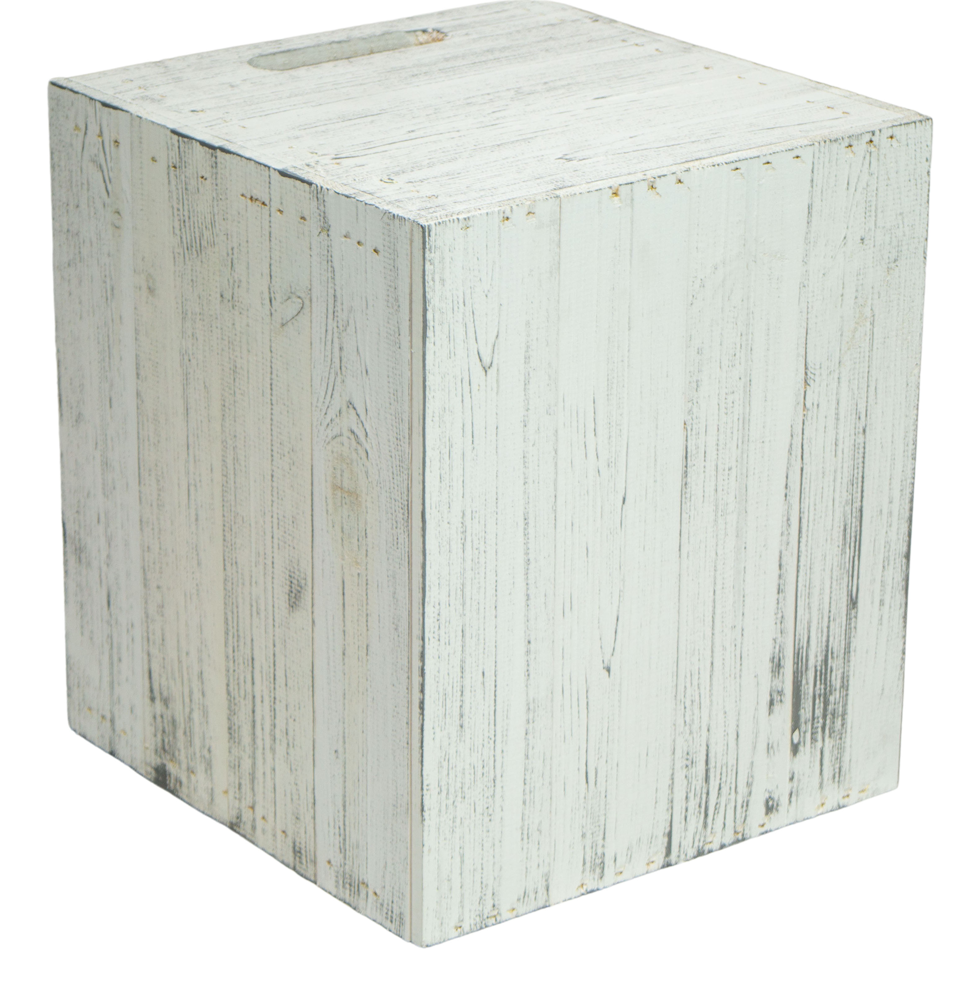 Holzkiste Shabby weiß passend für Kallax und Expeditregale Regaleinsatz