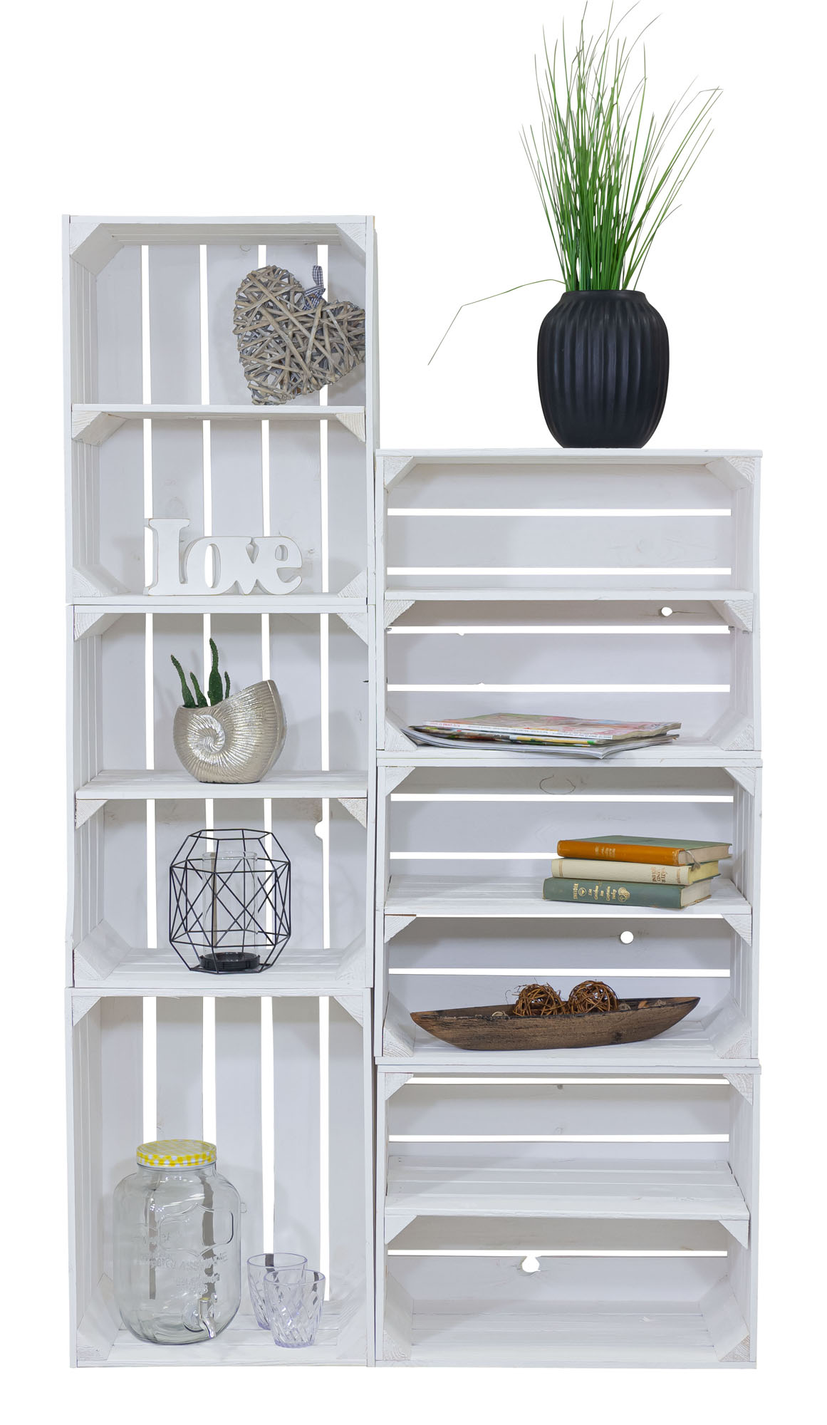 Kombi-Regal Hamburg als Aufbewahrungsregal Schuhregal mit 12 Ebenen Schuhschrank, Schuhaufbewahrung,