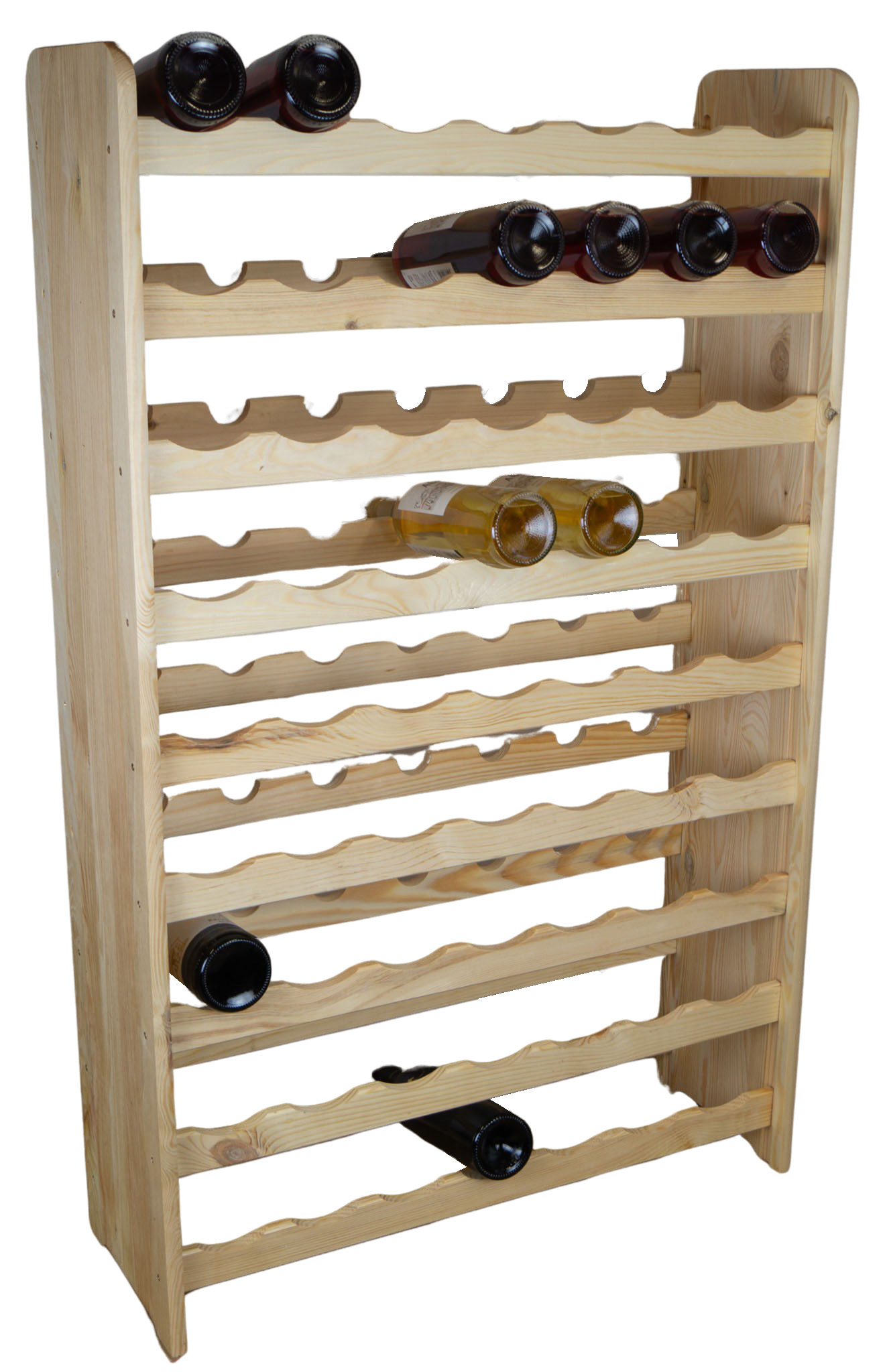Großes Weinregal Aufbaubar in Natur