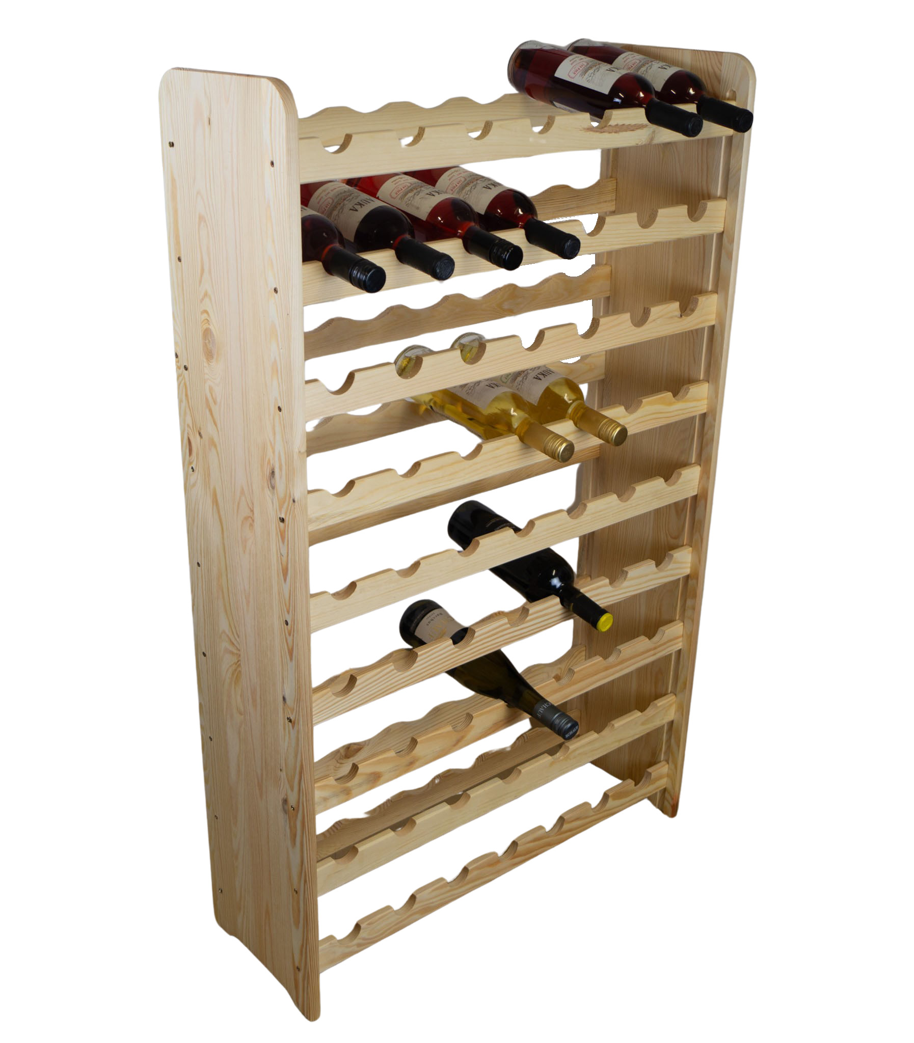 Großes Weinregal Aufbaubar in Natur