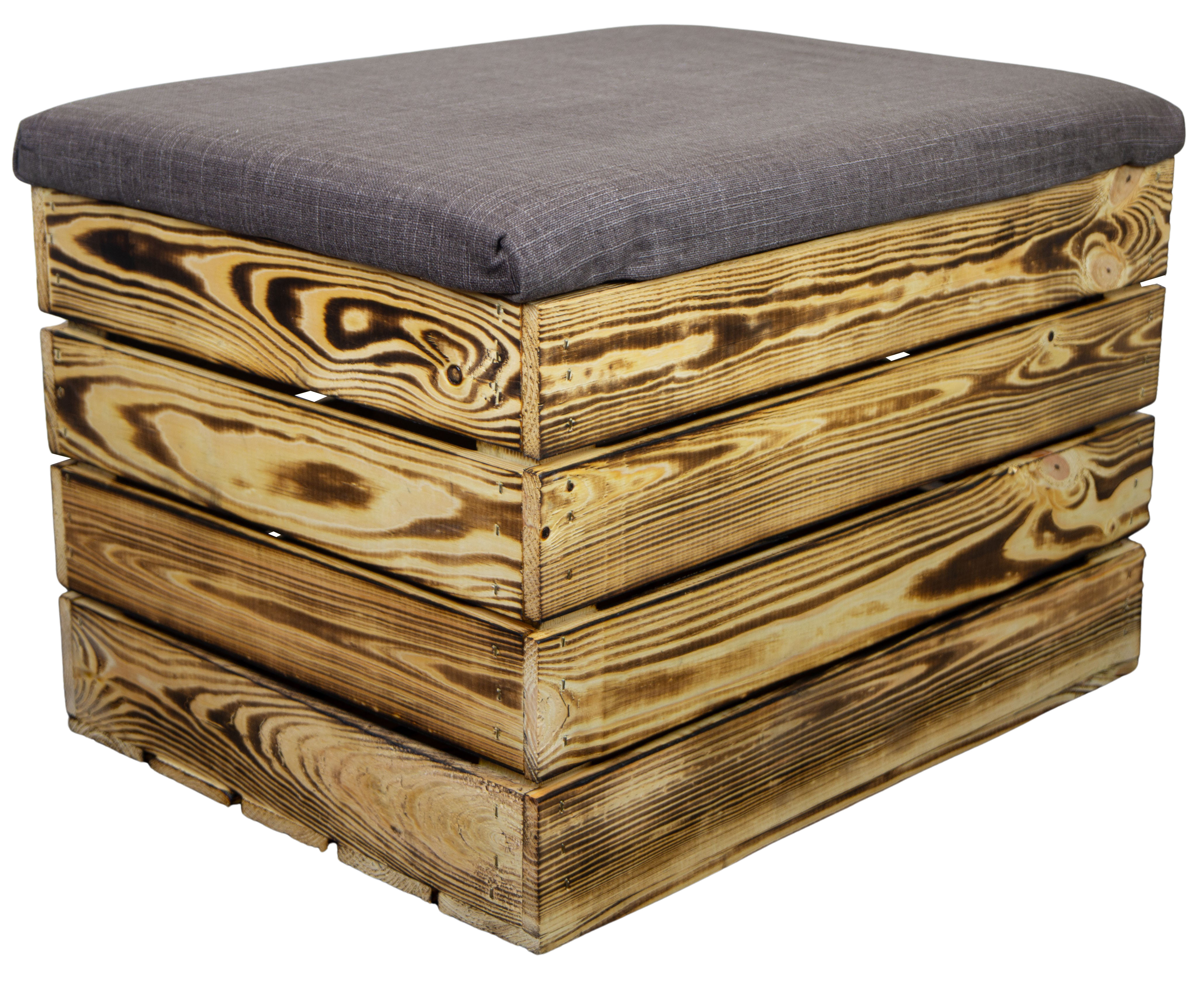 Sitztruhe mit Stauraum in geflammt Maße 34x35x48