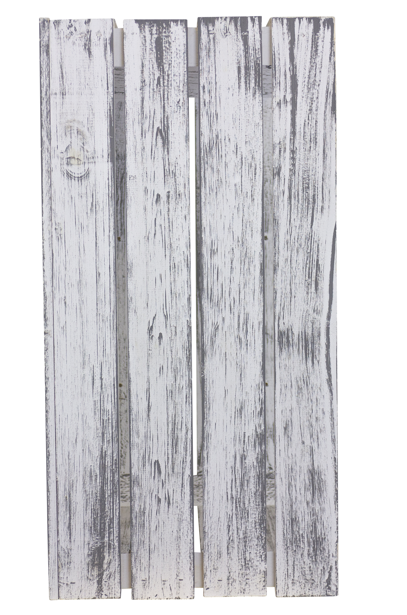 Hohe Holzkiste  shabby weiss ohne Holzkistenregal Weinregal