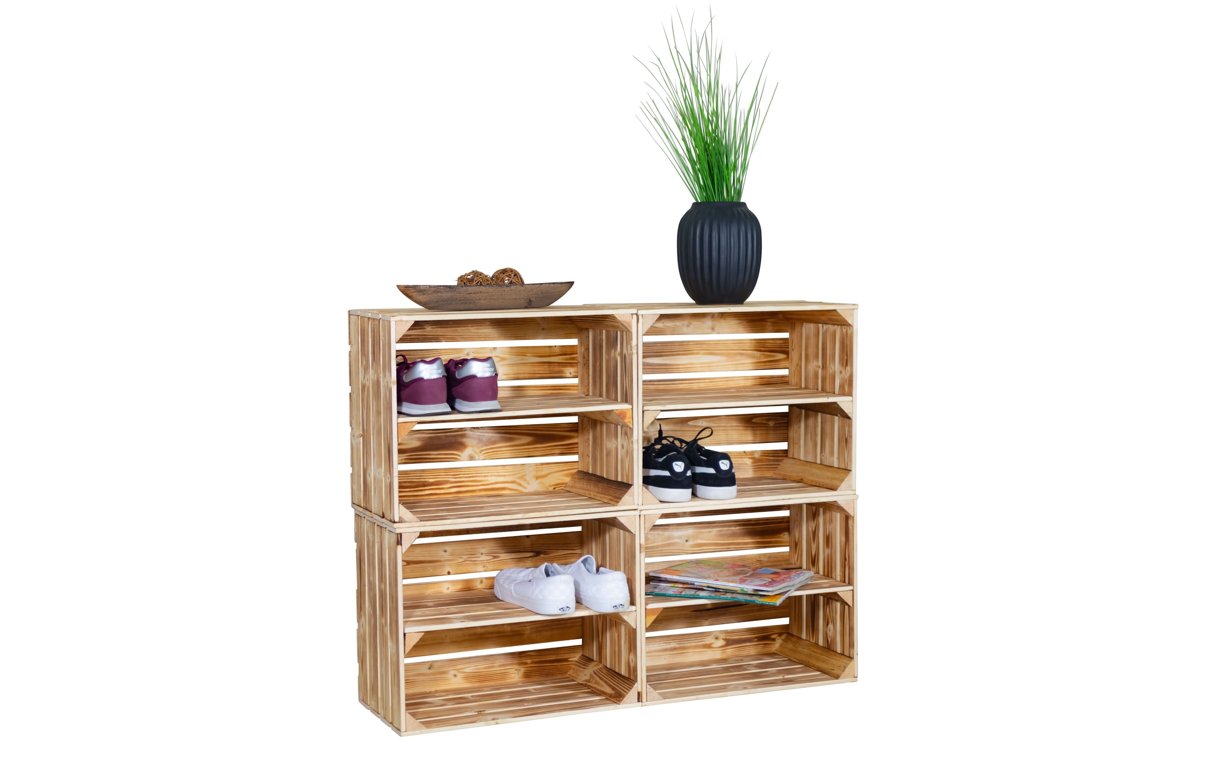 Étagère à chaussures avec 8 niveaux Armoire à chaussures, rangement de chaussures, organisateur de chaussures, pour jusqu'à 16 paires de chaussures, pour le salon, l'entrée (Flammé)