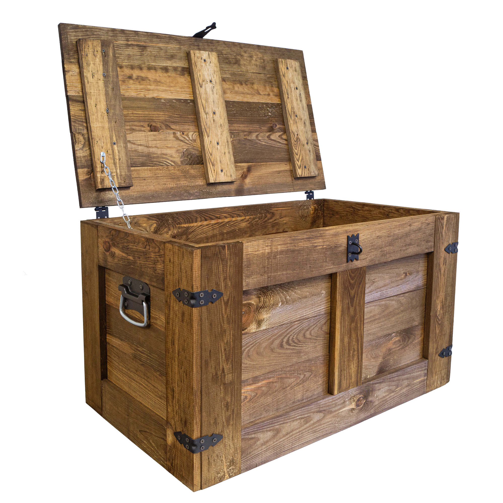 Grosse Holztruhe Oskar Palisander 80x45x47cm